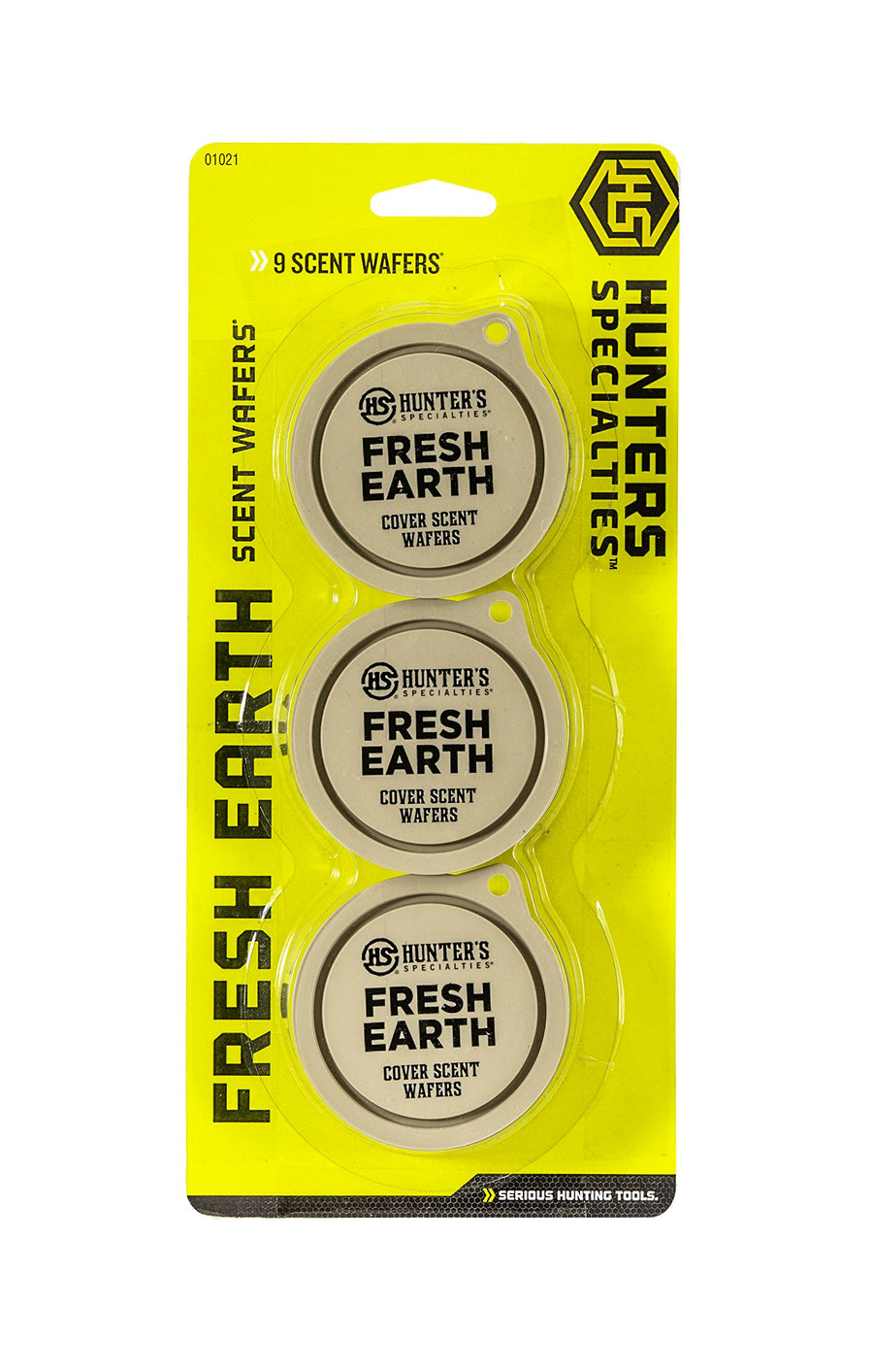 Fresh Earth Cover Scent Wafers Hunters Specialties for Hunting - 9 Wafers Per Pack, 3 Storage Containers Included