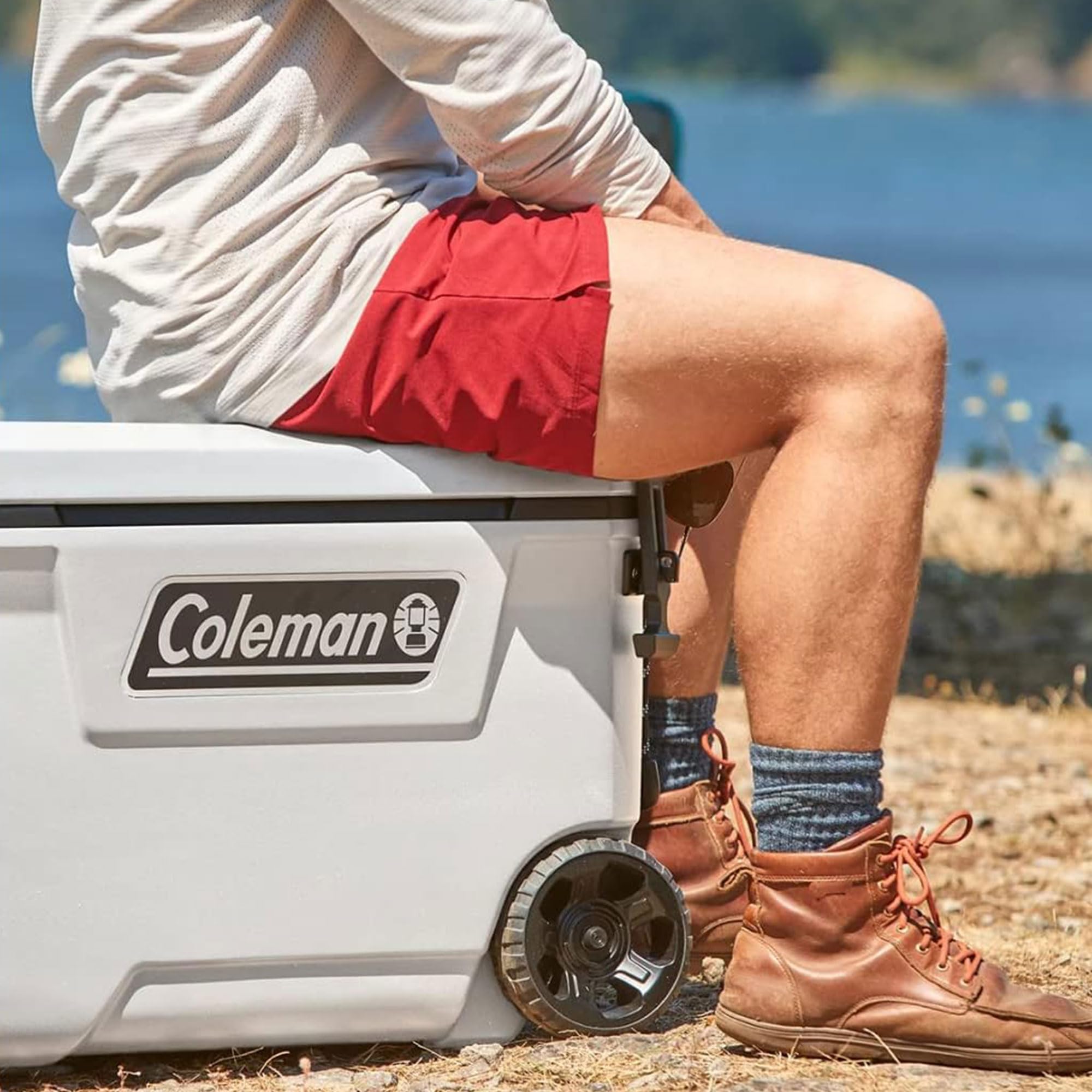 Coleman Convoy Series Ice Chest 65 Quart Cooler with Wheels