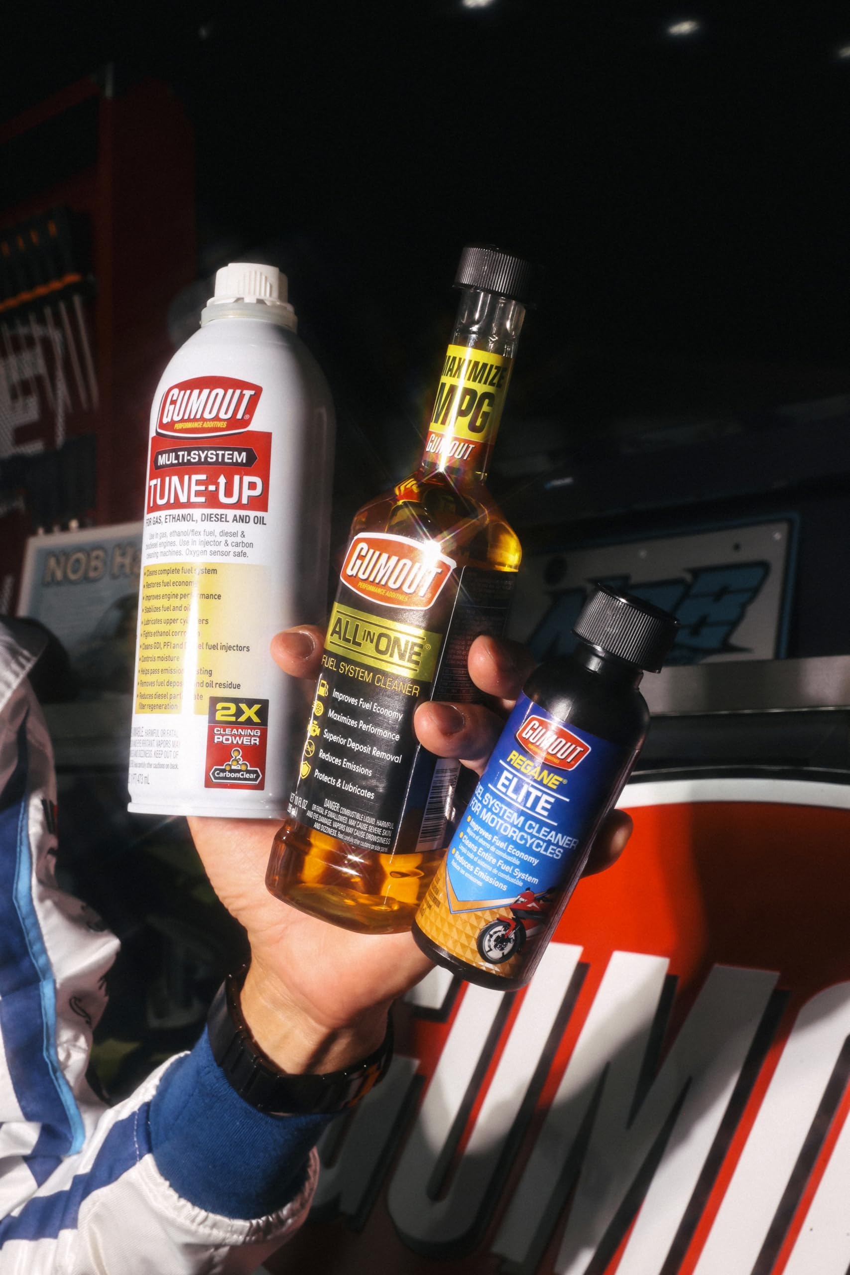 Gumout Multi-System Tune-Up 510011, Fuel Stabilizer Injector Cleaner & Gas Treatment, 16 oz, Full Fuel System Cleaner - Improves Engine Performance, Cleans & Removes Deposits and Residue