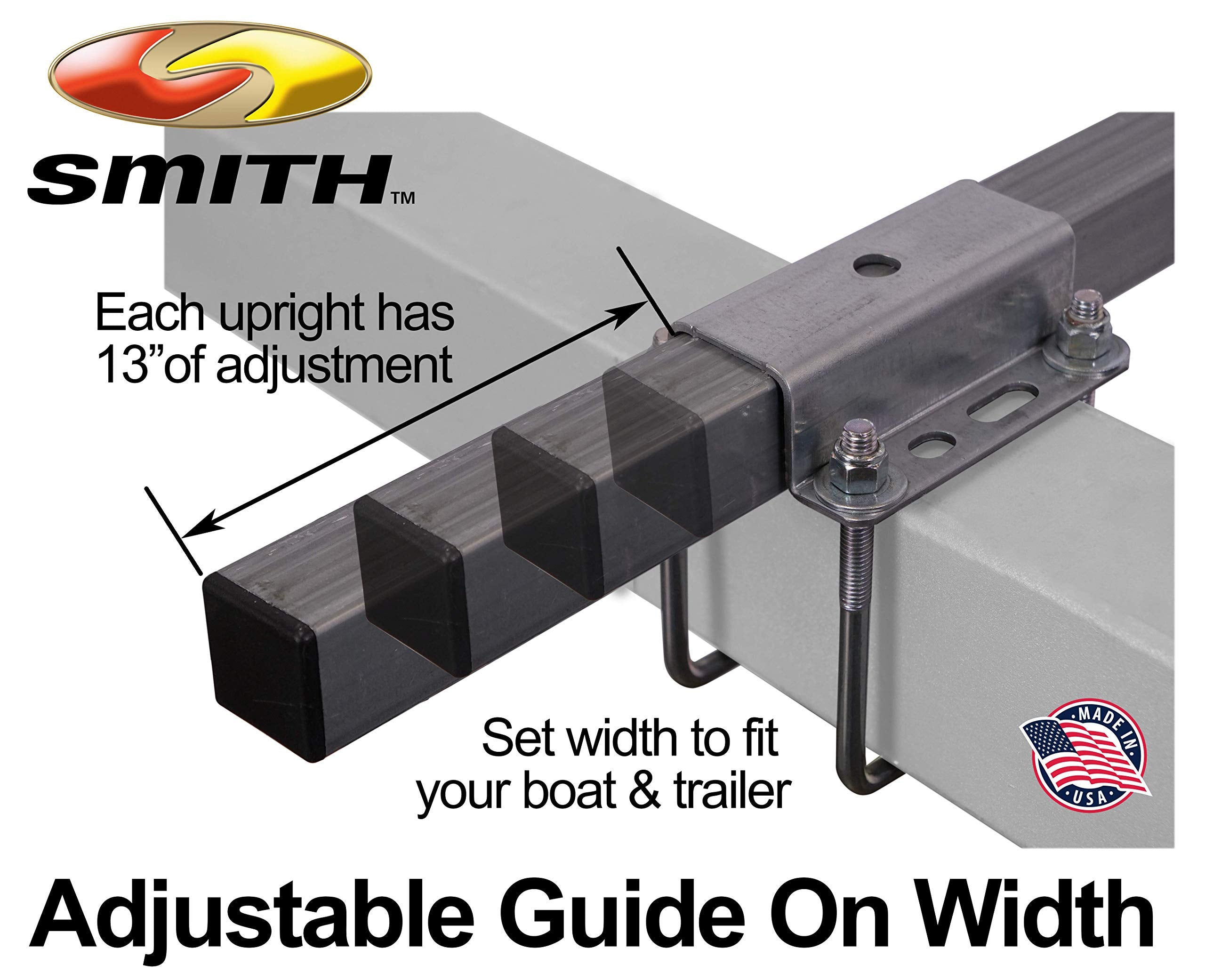 27610 CE Smith Roller Guide-On with End Caps - Sturdy Replacement Part for Boat Trailers - 9"