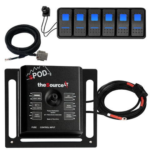 6 Circuit SPOD SourceLT Controller with Blue LED Switch Panel, Universal Fit (36-inch Battery Cable)
