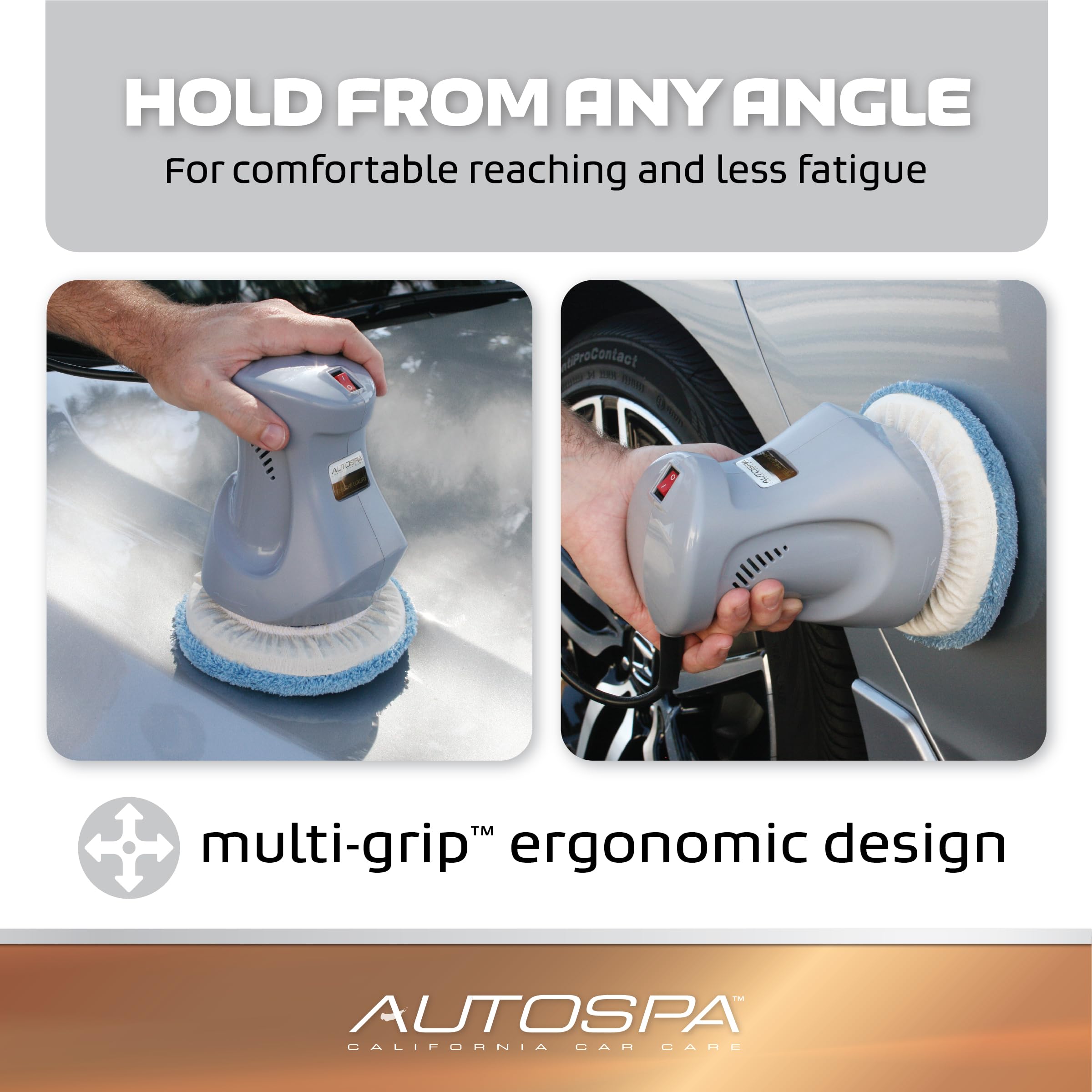 Random Orbital AutoSpa 94000AS 6" 120V Automotive Polisher with 2 Bonus Bonnets