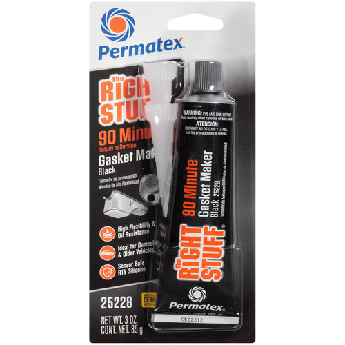 Permatex The Right Stuff 90 Minute Black Gasket Maker, 3 oz, 1 Count (Pack of 1) 25228