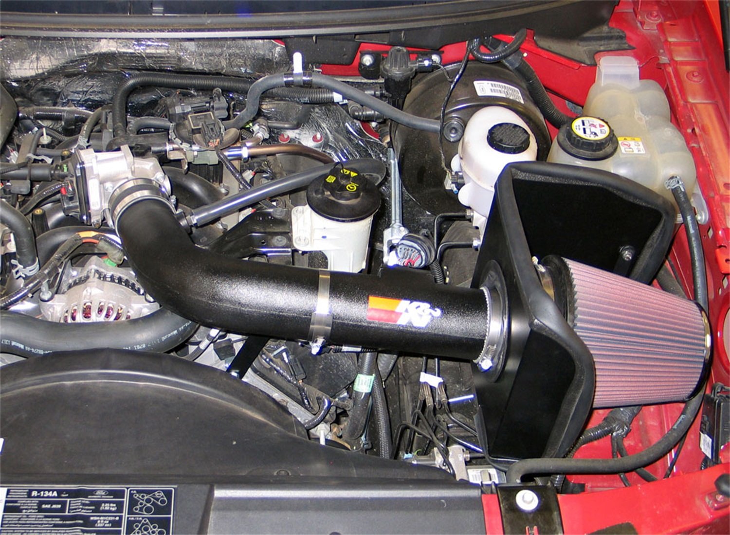Cold Air Intake System K&N: High-Flow Air Filter, Increase Performance & Towing: Compatible with 2007-2008 Ford: F150, 57-2574