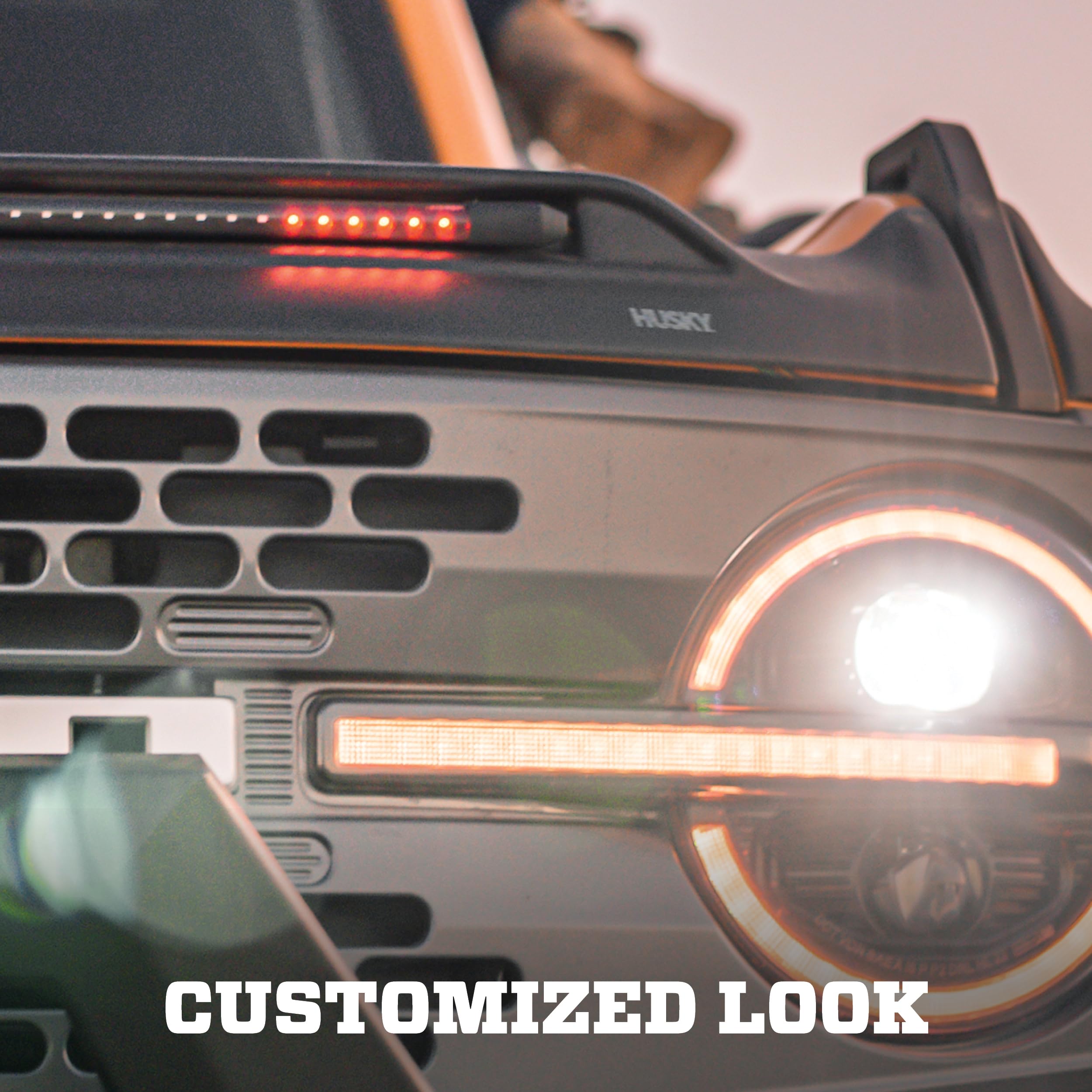 Aeroskin Husky Liners Lightshield PRO | Fits 2024-2026 Ford F-250; Ford F-350; Ford F-450 Super Duty | Low Profile Deflector/Bug Shield 1 pc.Black | 2820235