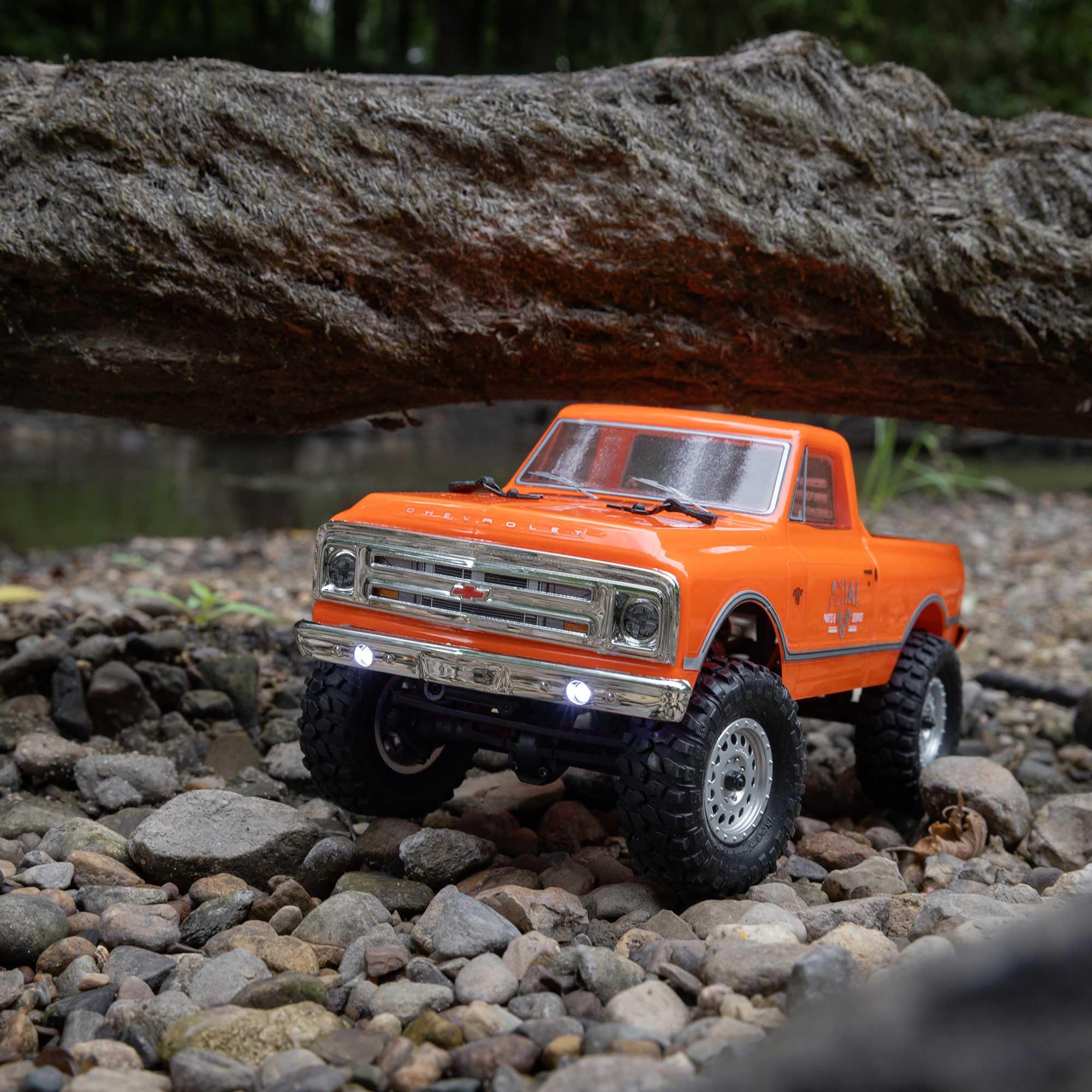 Axial 1/24 RC Truck SCX24 1967 Chevrolet C10 4WD RTR (Comes with Everything Needed to Run), Orange, AXI00001V2T3