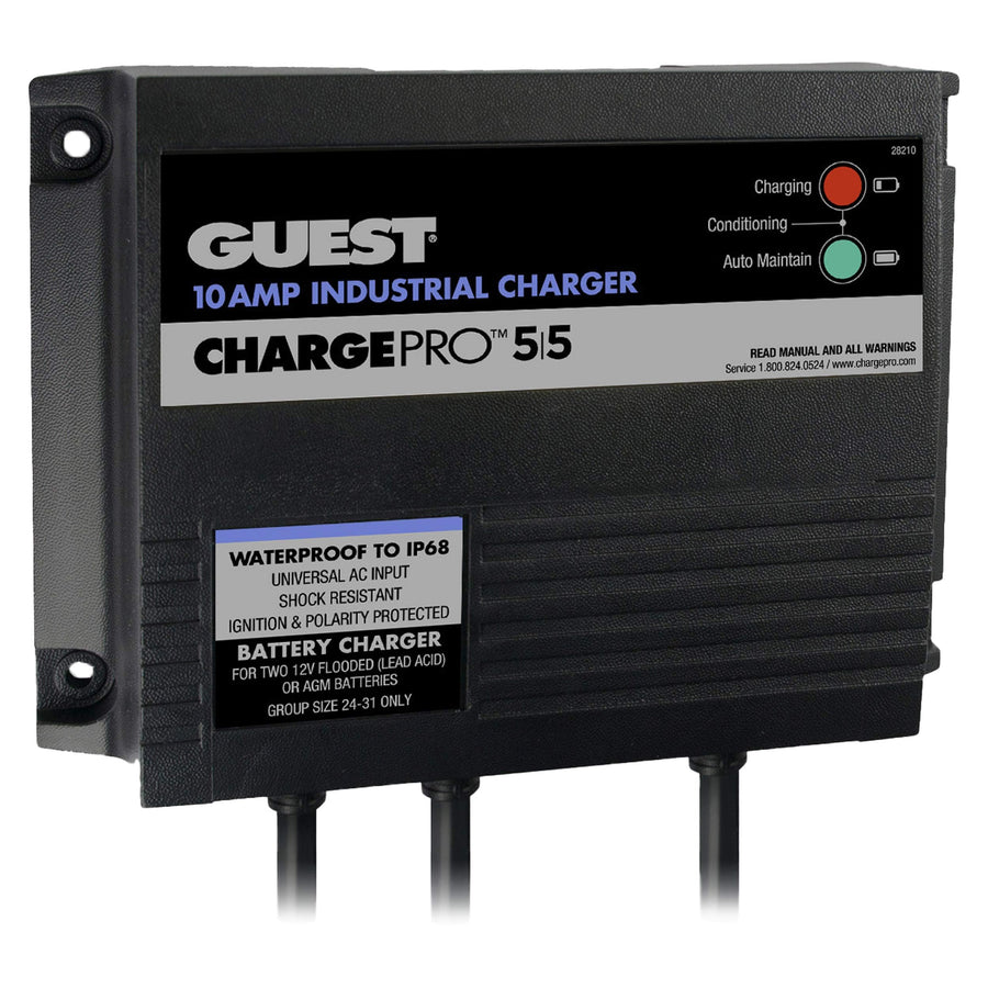 On Board Batt Chgr, 10A 12/24V, 2 Bank