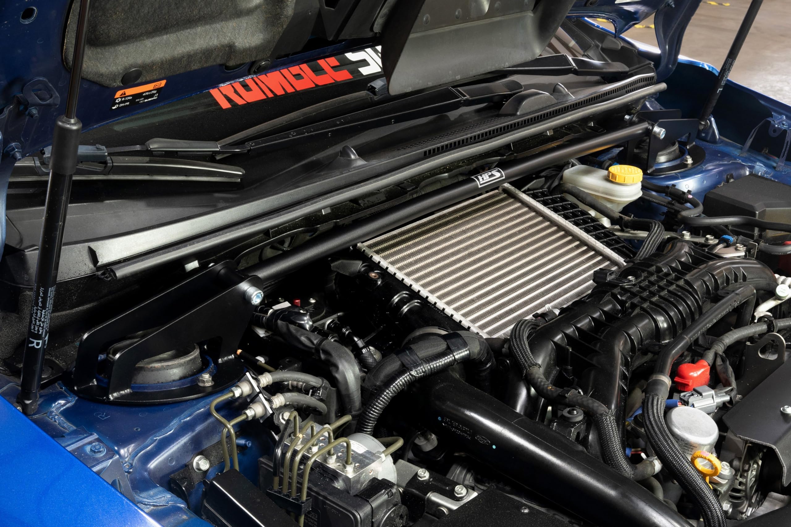 Black HPS Front Strut Bar Tower Brace Compatible for 2015-2021 Subaru WRX 2.0L WRX STI 2.5L, 42-116WB