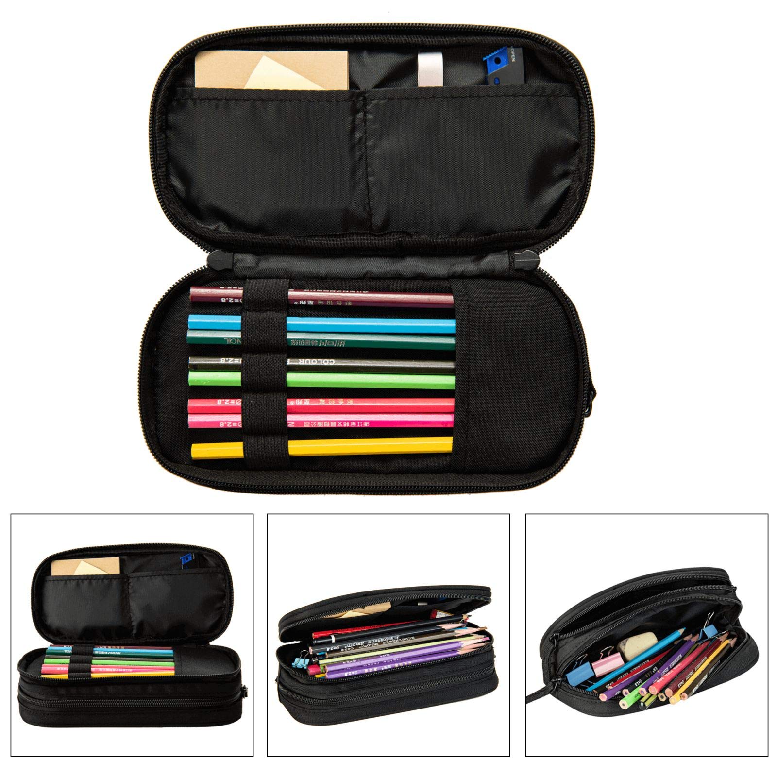 Pencil Case Cartoon Animal Pattern, Pencil Case, Stationery, Simple, Unisex, Functional, For Students, For Working People, Multifunctional, Stationery Bag, Pen Holder, High Quality, Brush Holder