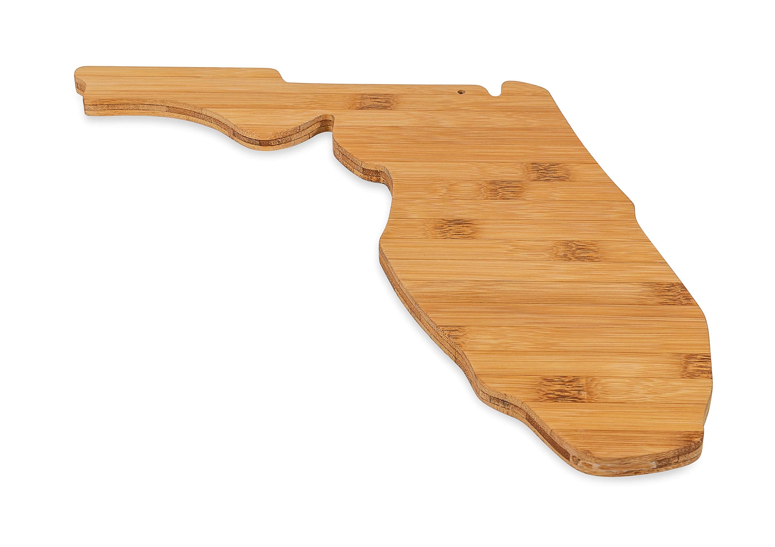 Bamboo Cutting Board Camco 53112, North Carolina-Shaped - Perfect for Kitchen Use or Wall Decoration - Moisture Resistant