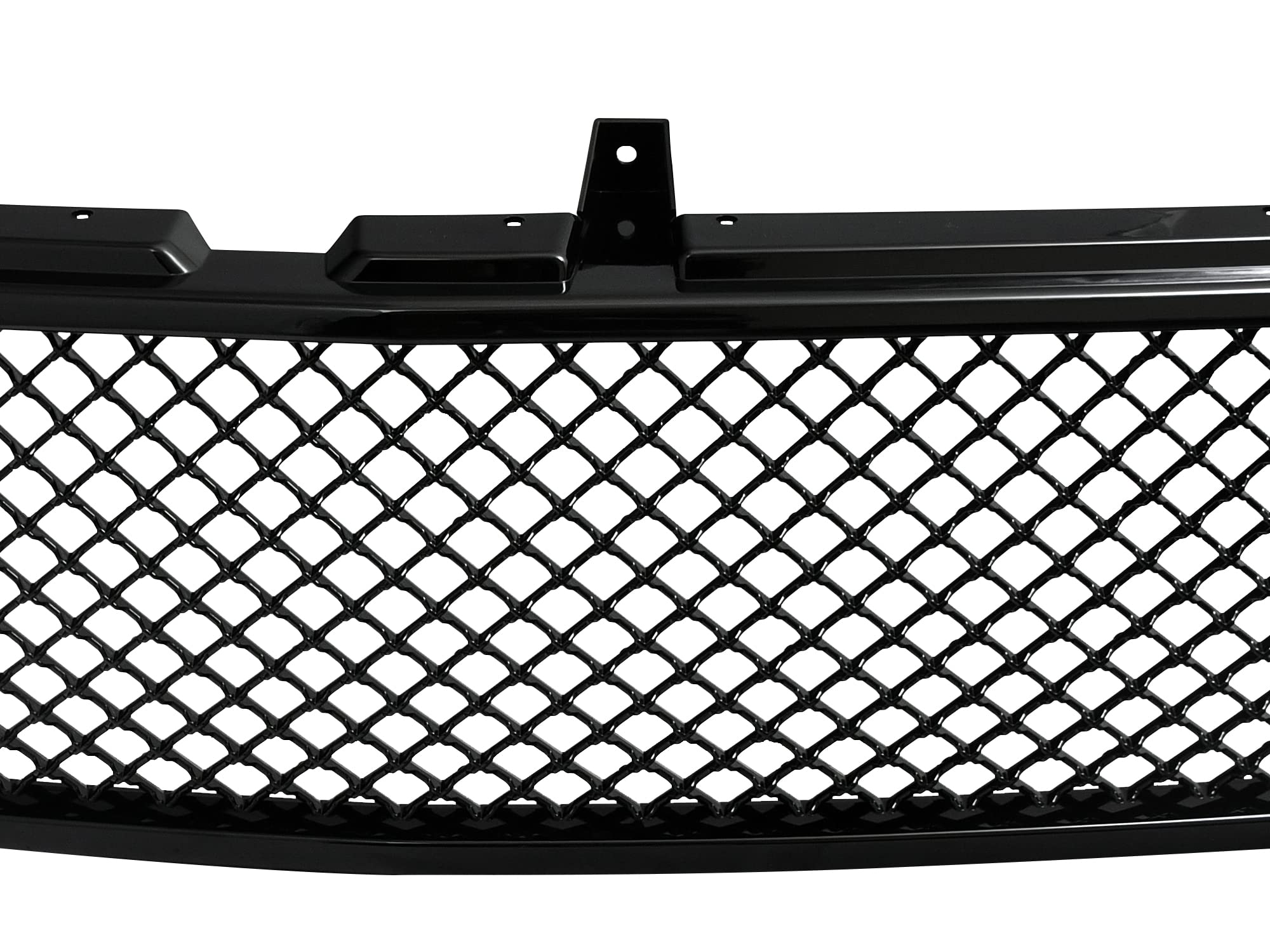 Mesh Front Hood Grille Armordillo 7147362 - Gloss Black Fits 2000-2006 Chevy Suburban