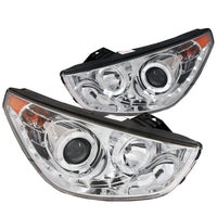 Chrome/Clear/Amber Halogen Projector Headlight AnzoUSA for Hyundai Tucson