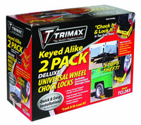 Trimax Small Deluxe Keyed Alike TCL265 Wheel Chock Lock, (Pack of 2)