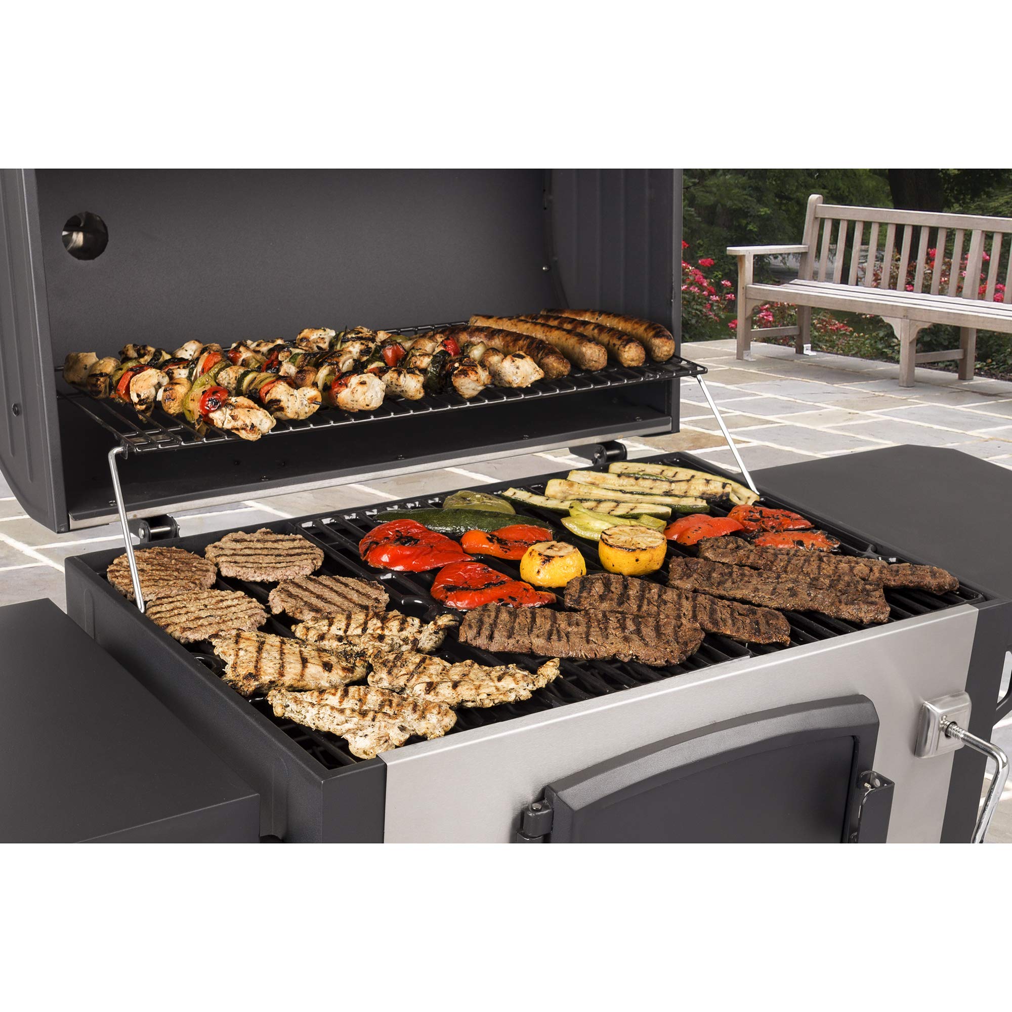 Dyna-Glo Heavy Duty DGN486SNC-D Stainless Charcoal Grill, Large