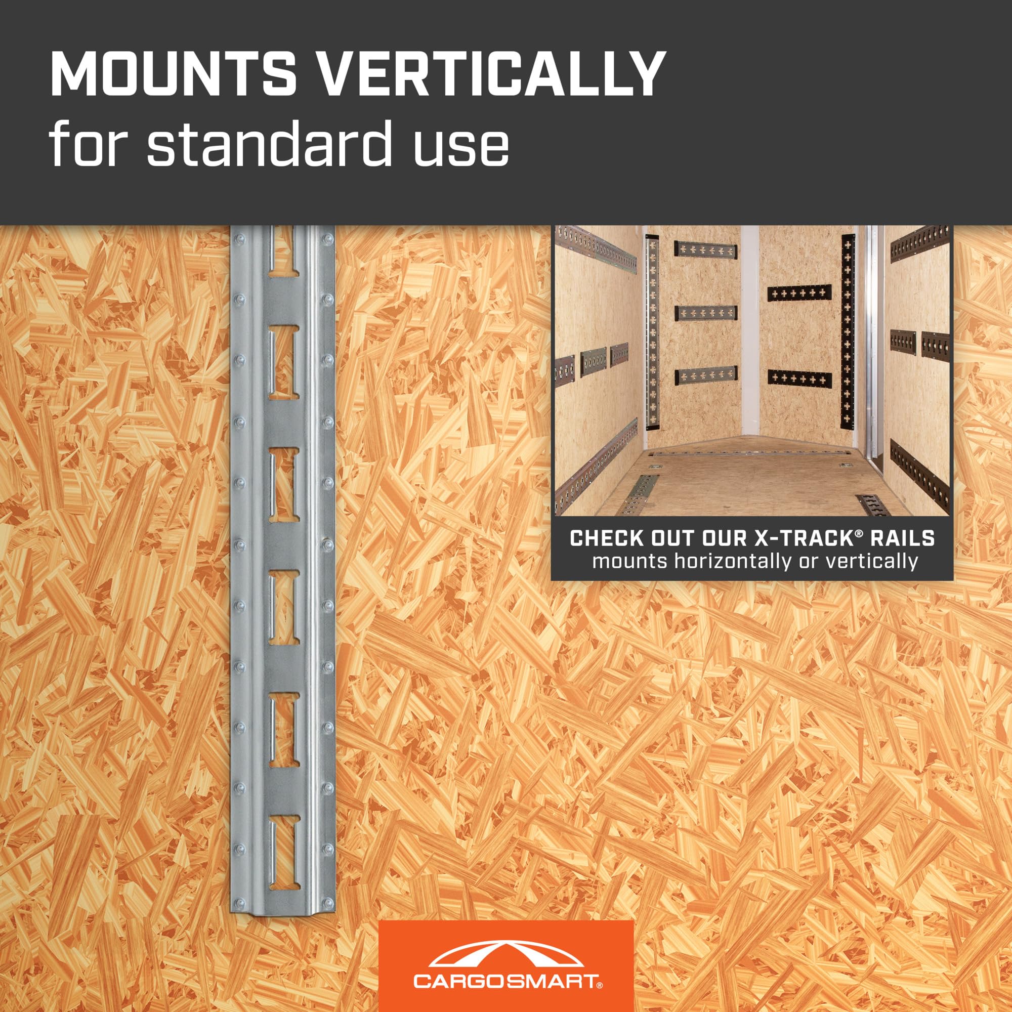 Vertical Rail E-Track, 60" - 1 Pk
