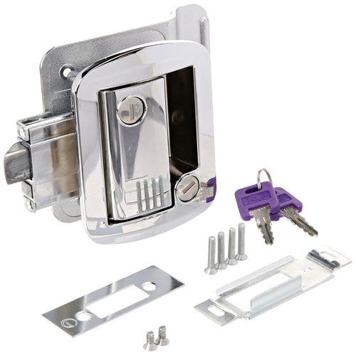 Global Travel Trailer AP Products 013-572 Chrome Entrance Lock Set