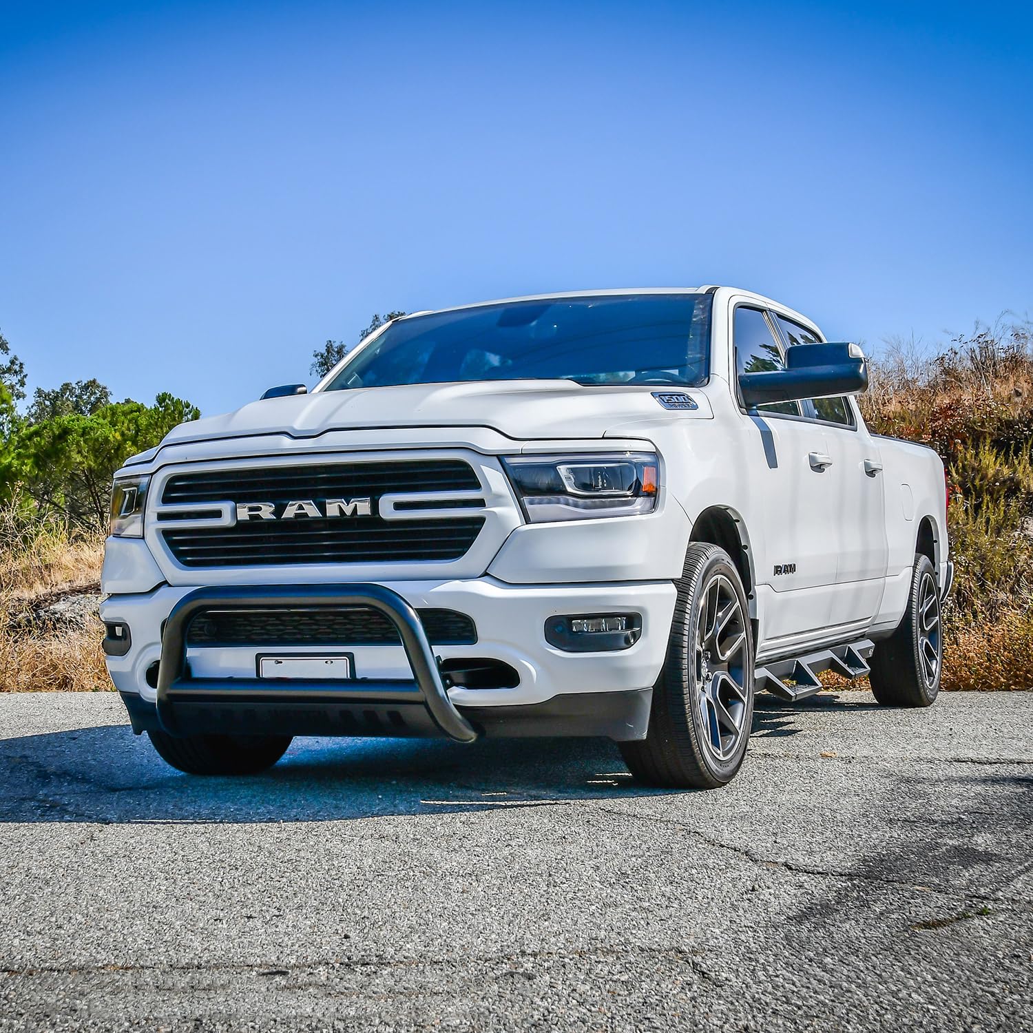 31-3975 Westin E-Series Bull Bar fits 2019-2024 Ram 1500 (Exc 1500 Classic) (Exc Rebel Warlock and TRX) Black