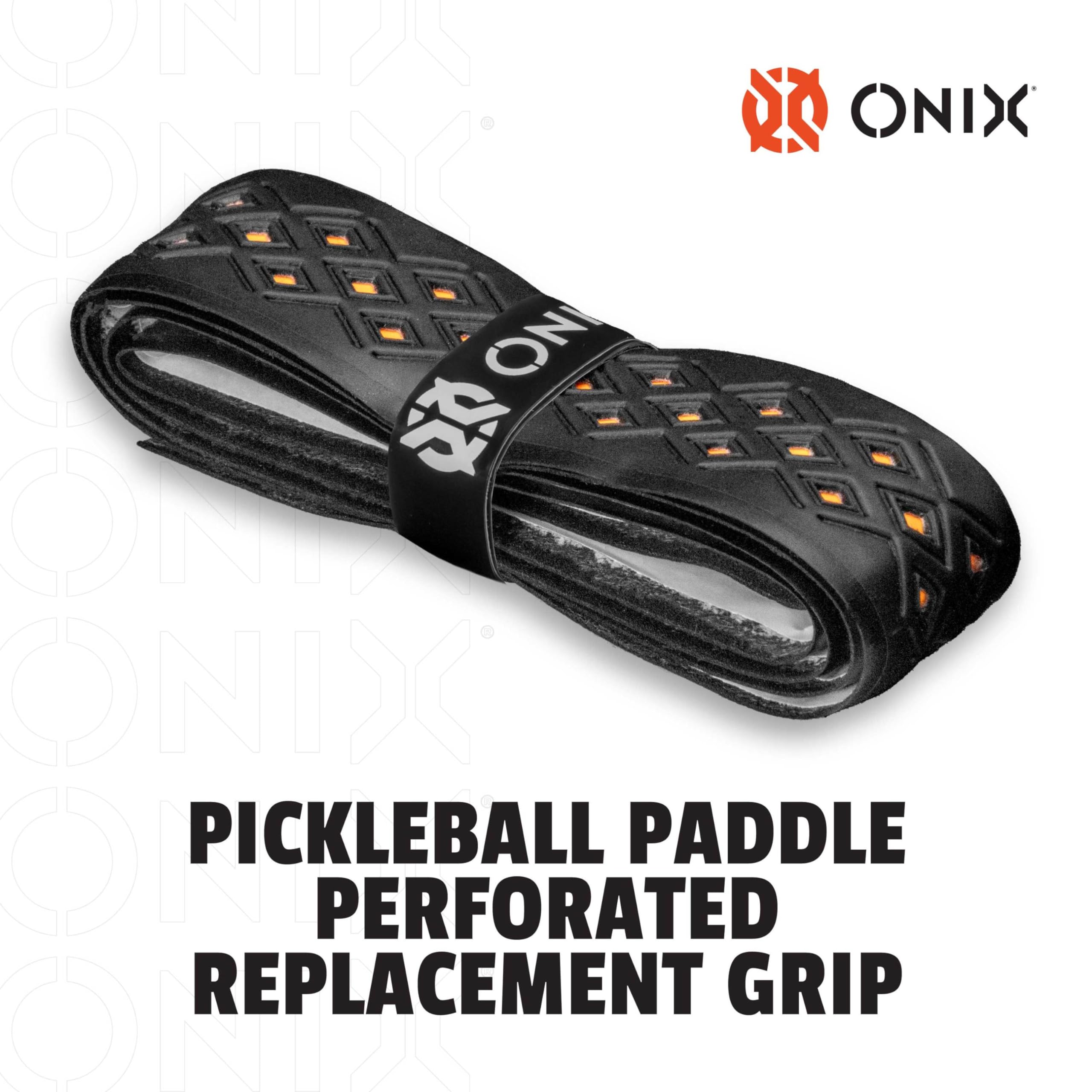 Onix Pro Team Pickleball Perforated Replacement Grip — Black/Orange