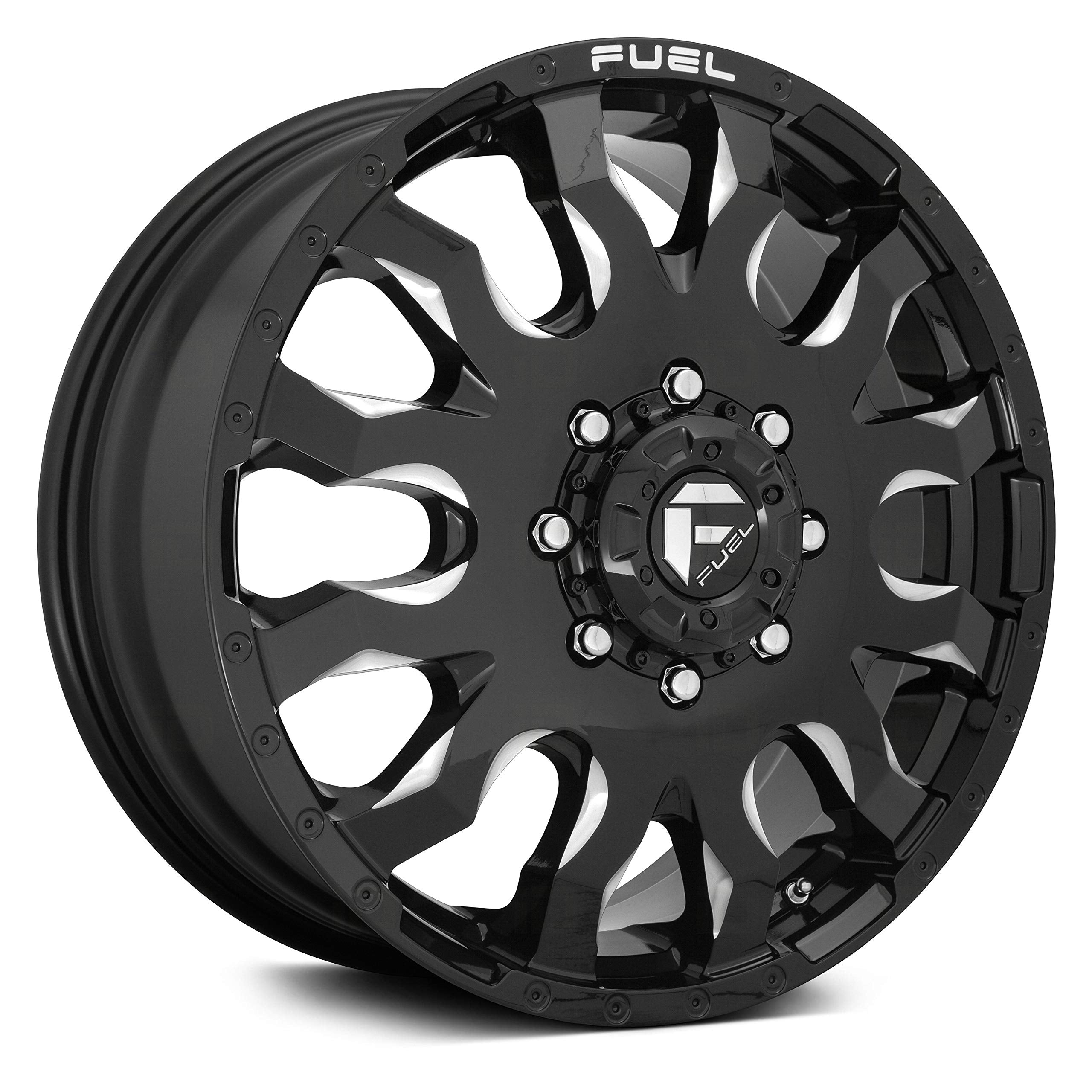 20x8.25 D673 BLITZ, Bolt Pattern: 8x6.5/, Offset: -240, GLOSS BLACK MILLED, set of 1