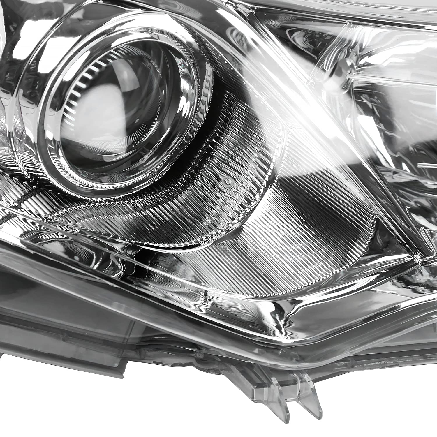 Chrome Projector Headlights SPEC-D TUNING Compatible with 2012-2014 Toyota Camry, Left + Right Pair Headlamps Assembly