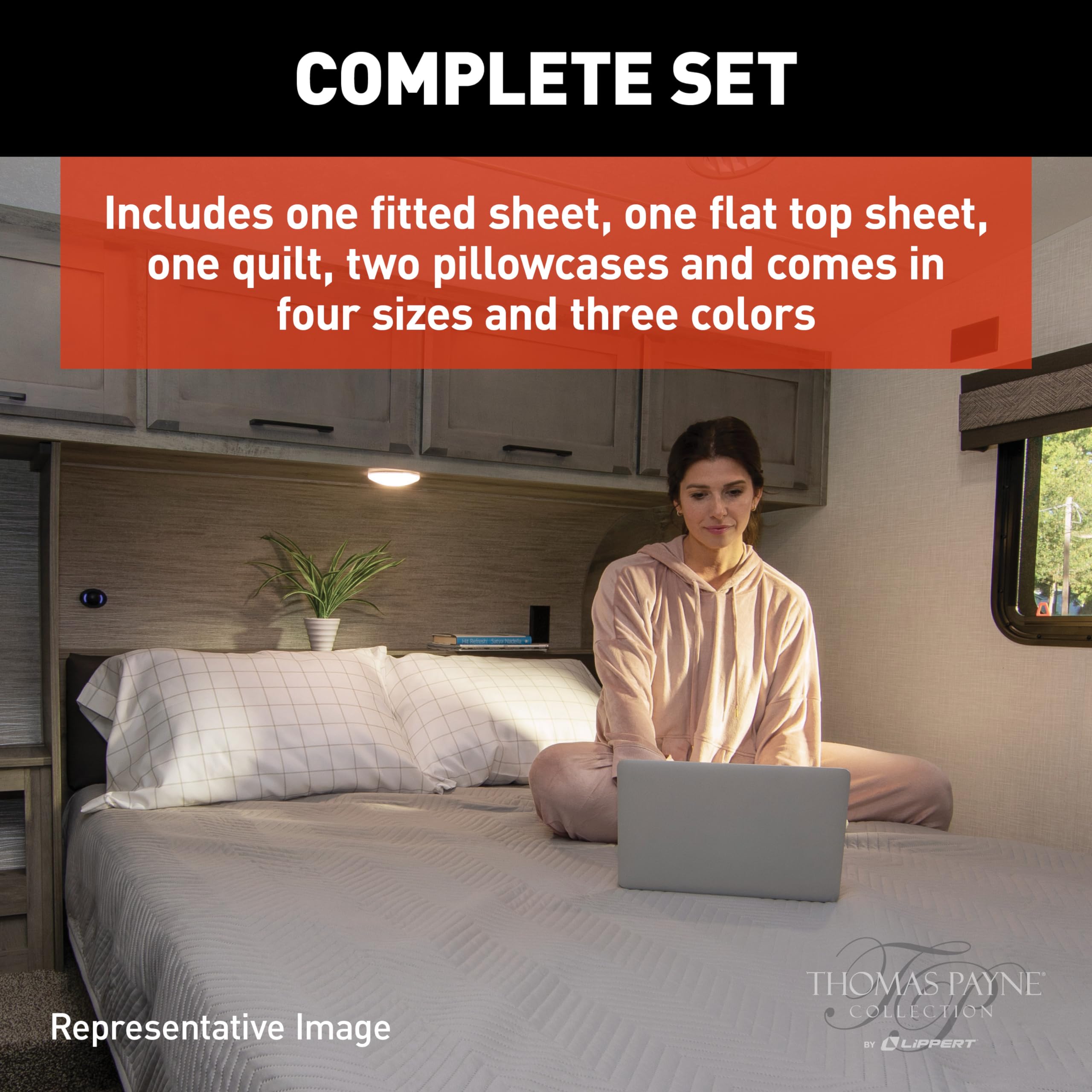 RV Bedding Set Easy Zzzs™ - King, Grey