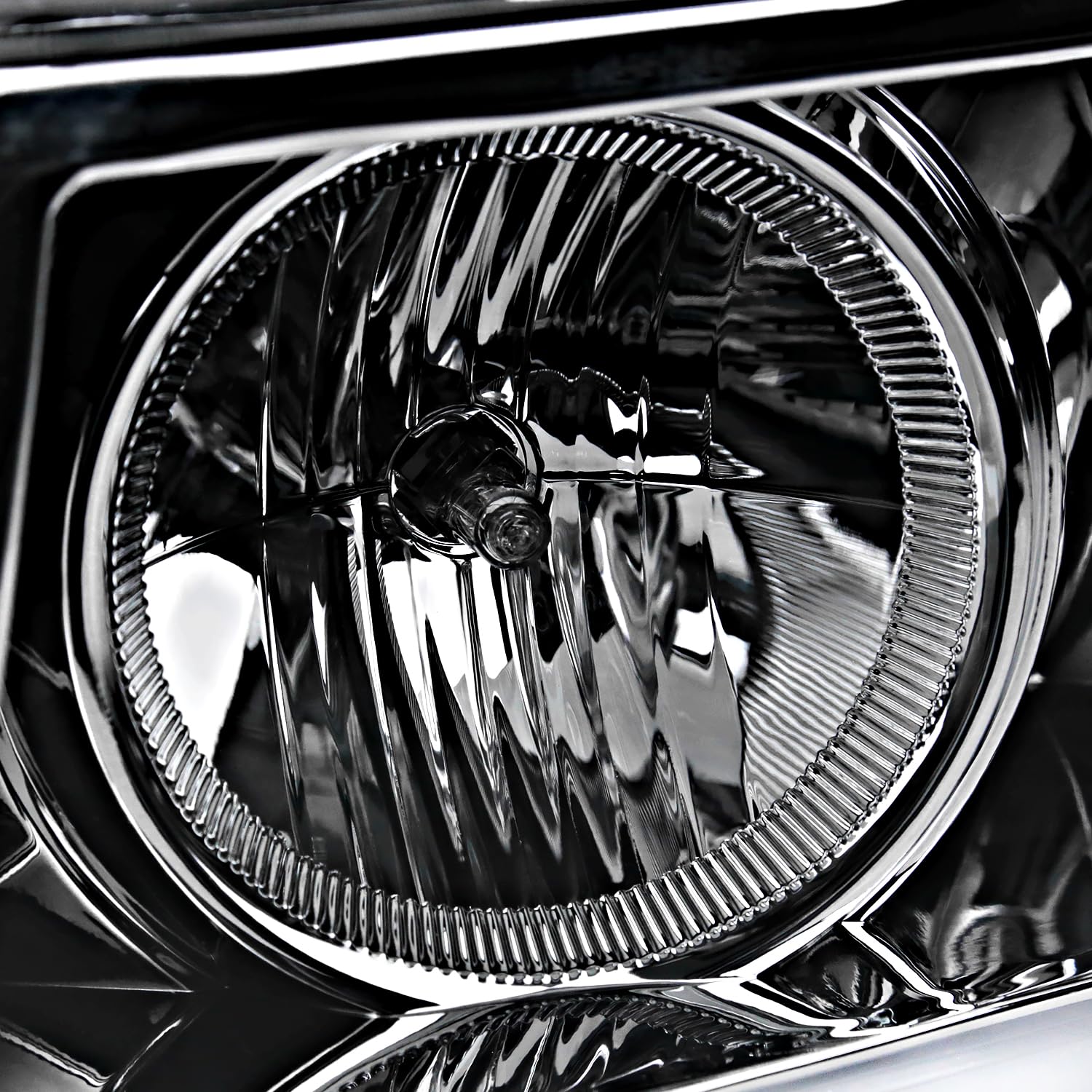 Chrome Projector Headlights SPEC-D TUNING with Sequential LED Turn Signal Light Compatible with 2004-2012 Chevy Colorado, Left + Right Pair Headlamps Assembly