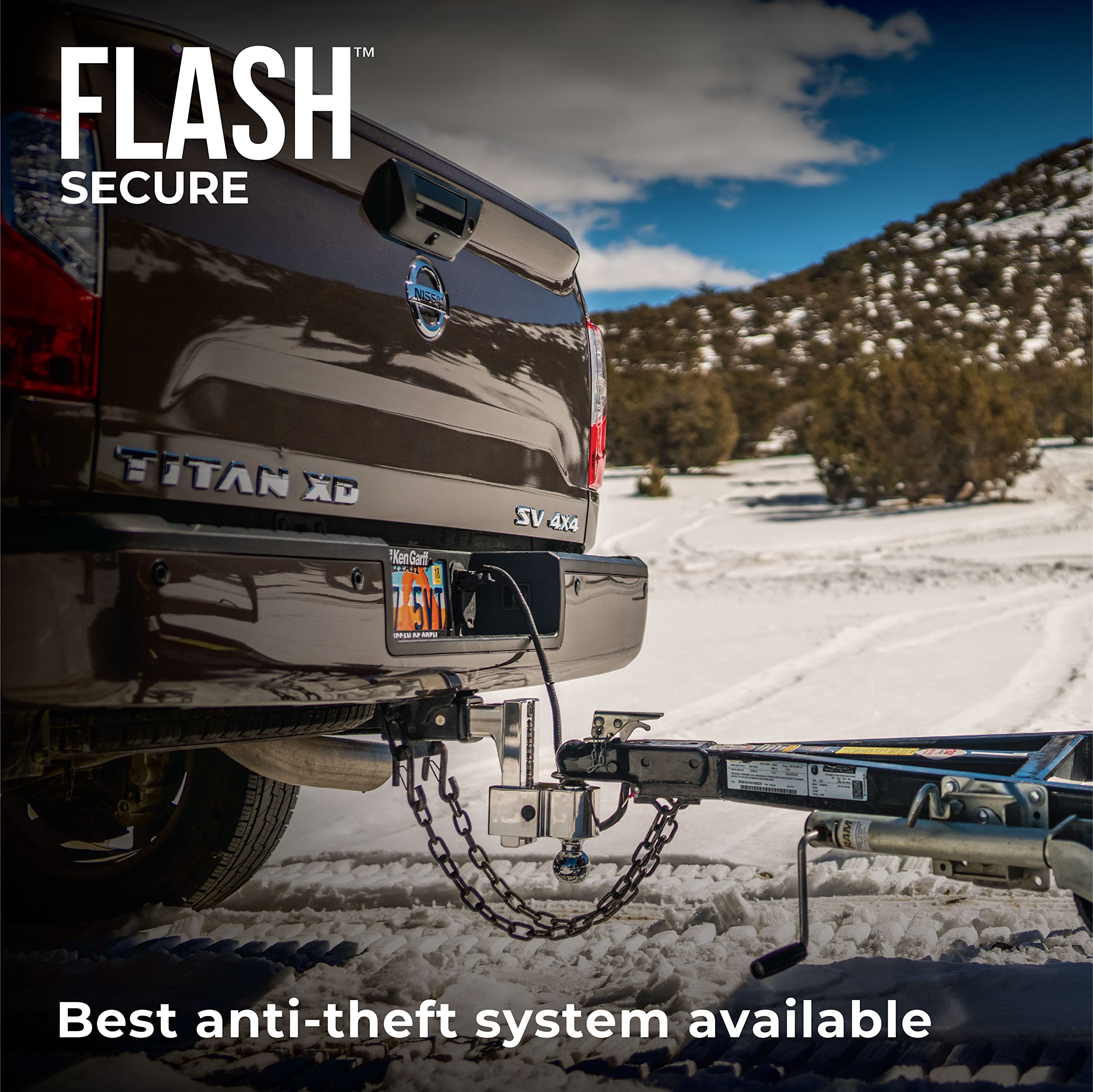 Fastway Flash Secure Adjustable Dual Locking Aluminum Ball Mount with 4 Inch Drop, 2 Inch Shank, Built-in Locks, and Chrome Plated Balls 44-00-4400
