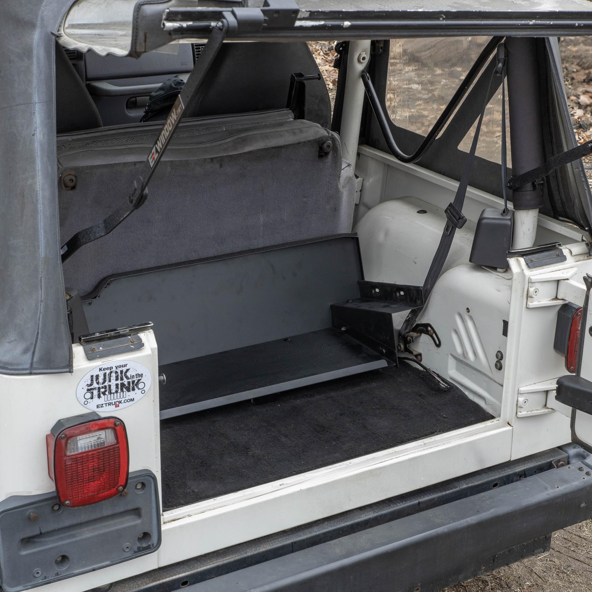 Folding Security Trunk/Storage Box EZTrunk for TJ 1997-2006 by EZ4X4 Patented & Patent Pending