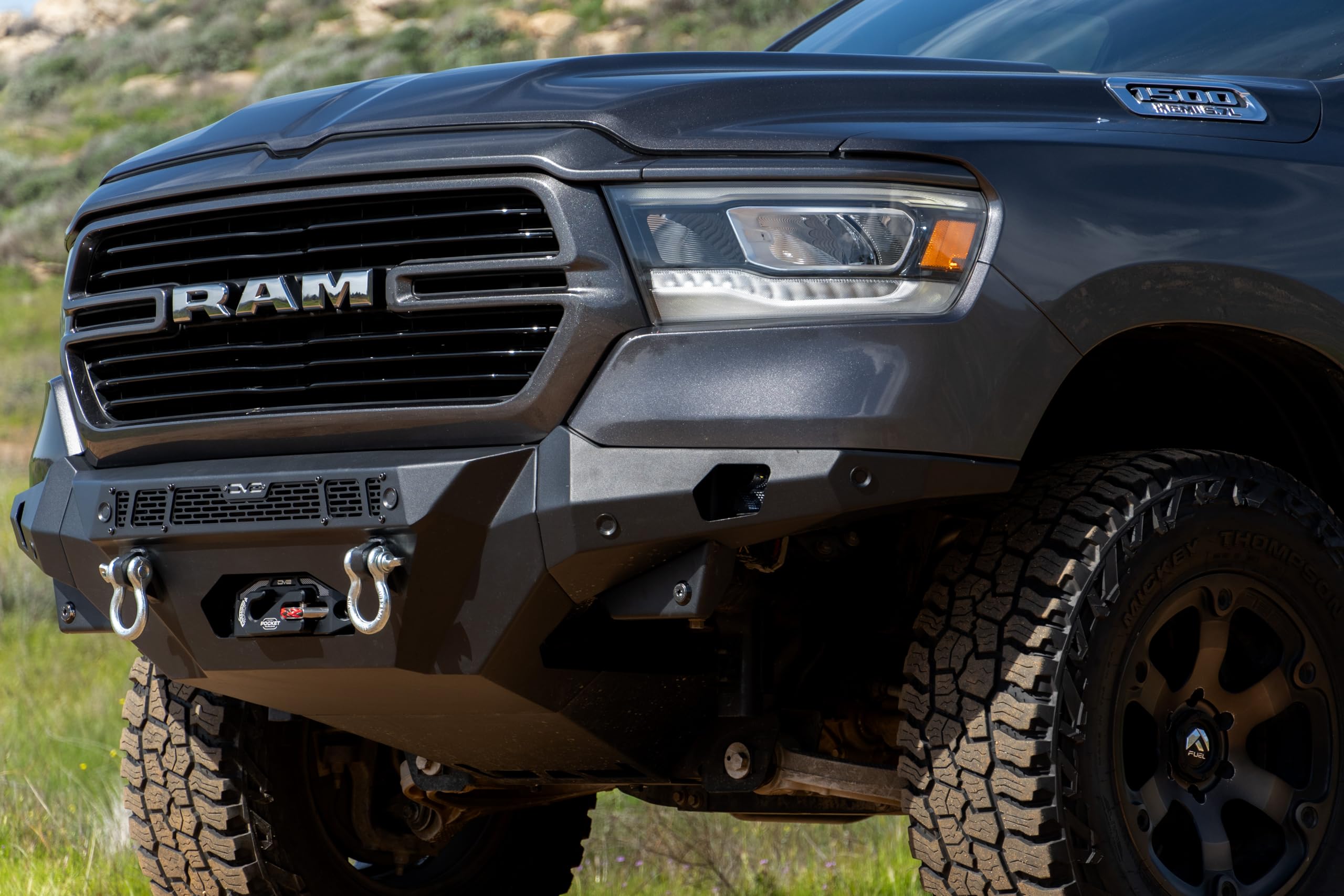 Offroad DV8 Spec Series Front Bumper for 2019-2024 Ram 1500 | Winch Mount | (2) 3" Light Pod Mounts | 20" LED Light Bar Mount | (2) 1" Thick D-Ring Mounts | No Modification Required