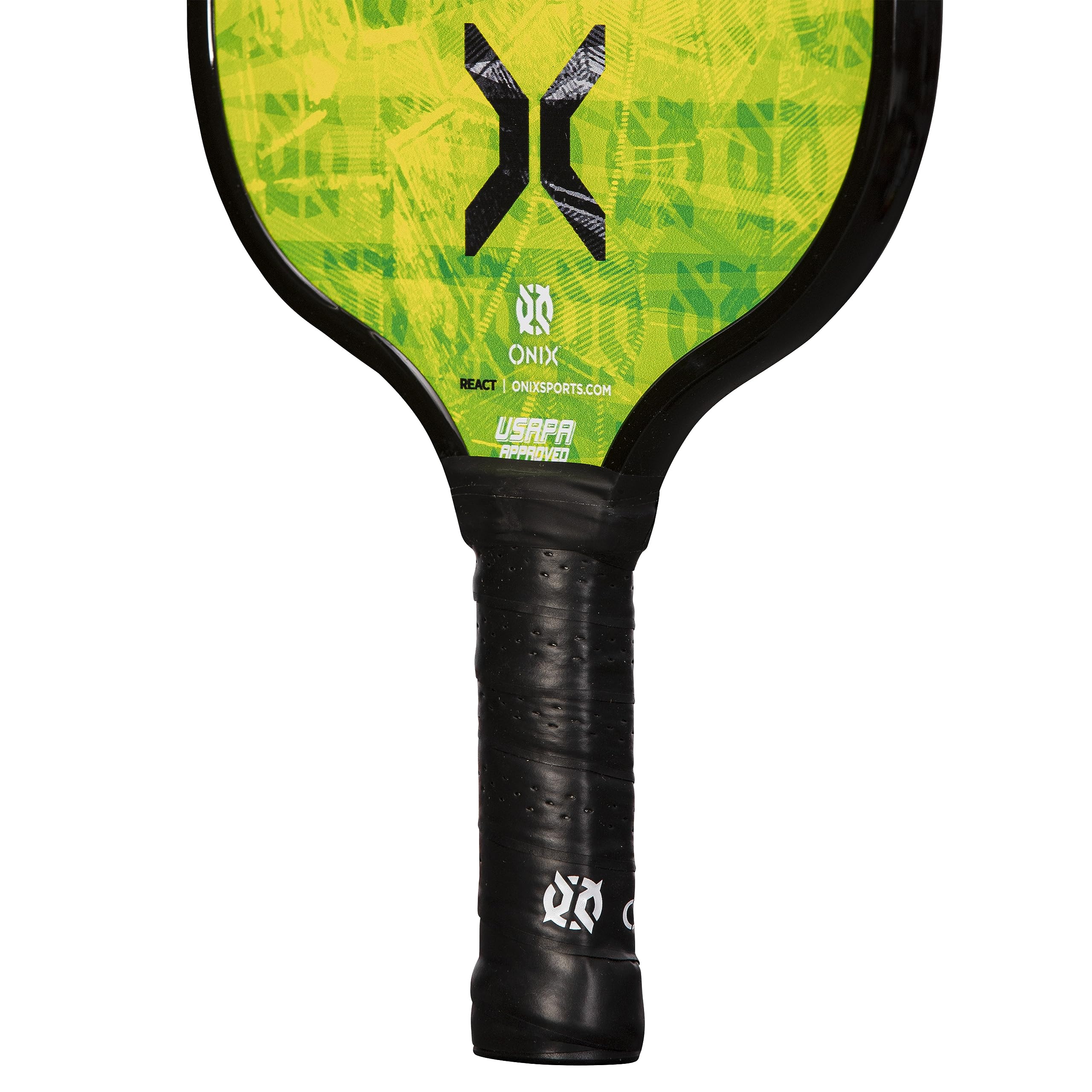 Onix Pickleball Paddle React Features Boosted Sweet Spot from Nomex Core Insert and Graphite Face,Green