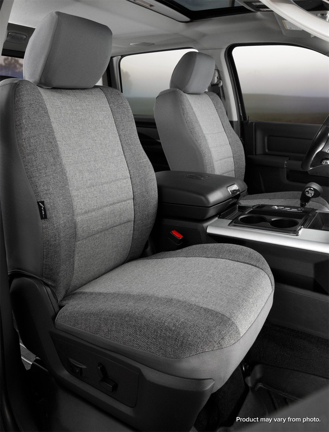 Fia Custom Fit OE39-31 GRAY Front Seat Cover Bucket Seats - Tweed, (Gray)