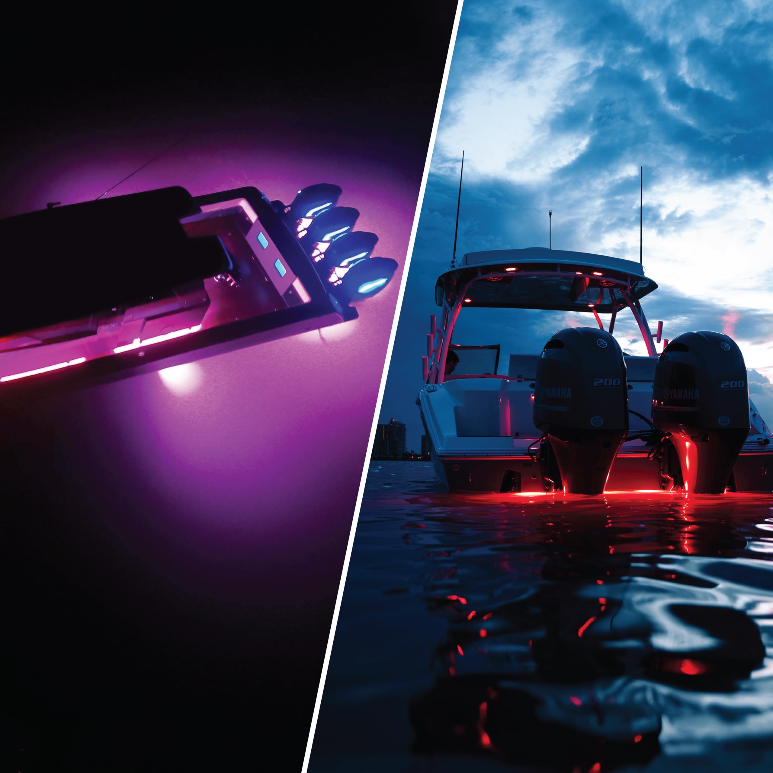 SCM-10 LED Shadow-Caster Underwater Boat Light - Bimini Blue - 316 Stainless Steel Housing - Polycarbonate Lens - IP68 Fully Submersible Waterproof