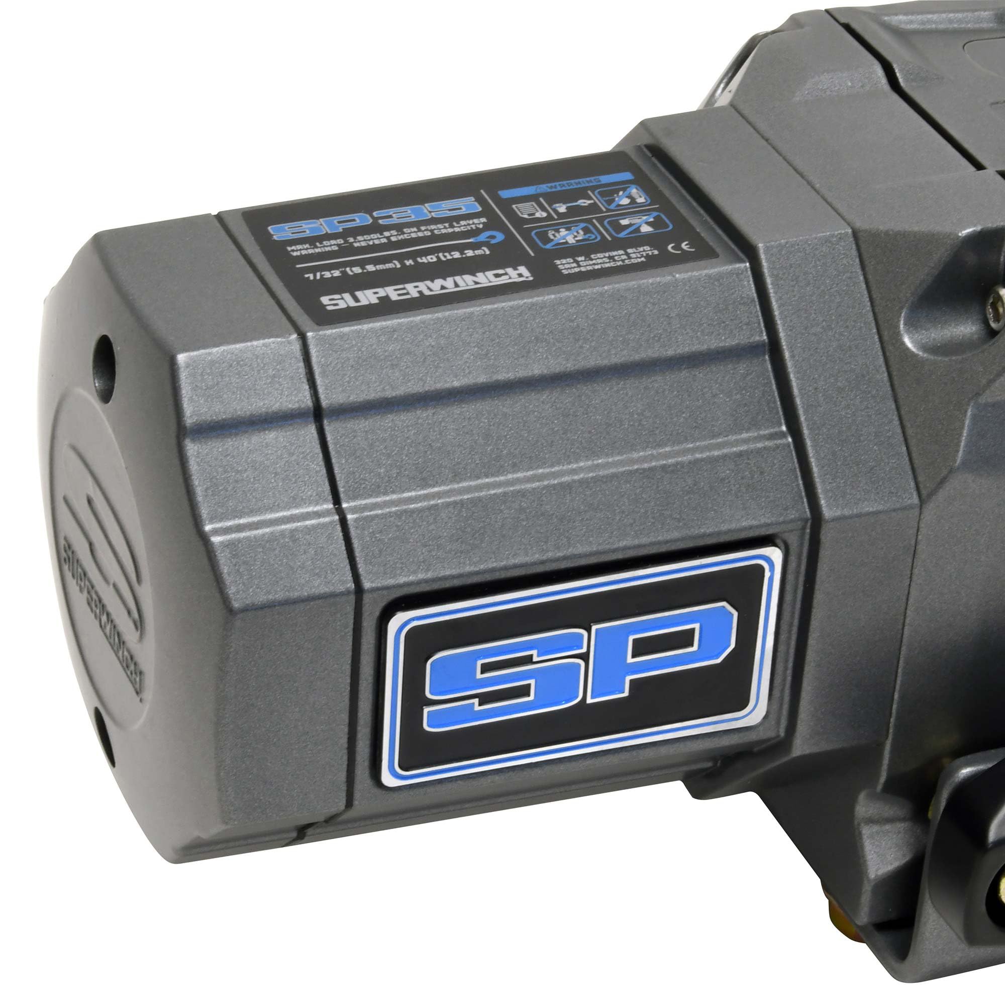 SP 35, SUPERWINCH 3500 lb Capacity, Roller Fairlead, 10 ft Remote, 7/32 in x 40 ft Steel Rope, 12V, Kit