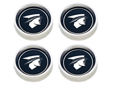 1967-1968 Scott Drake Original Hub Cap Set Black C7WY-1130-BLK