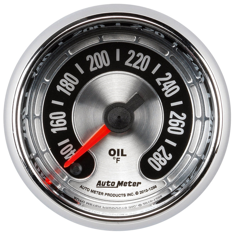 Auto Meter American Muscle 1256 2-1/16" Electric Oil Pressure Gauge (140-280 Degree F, 52.4mm)