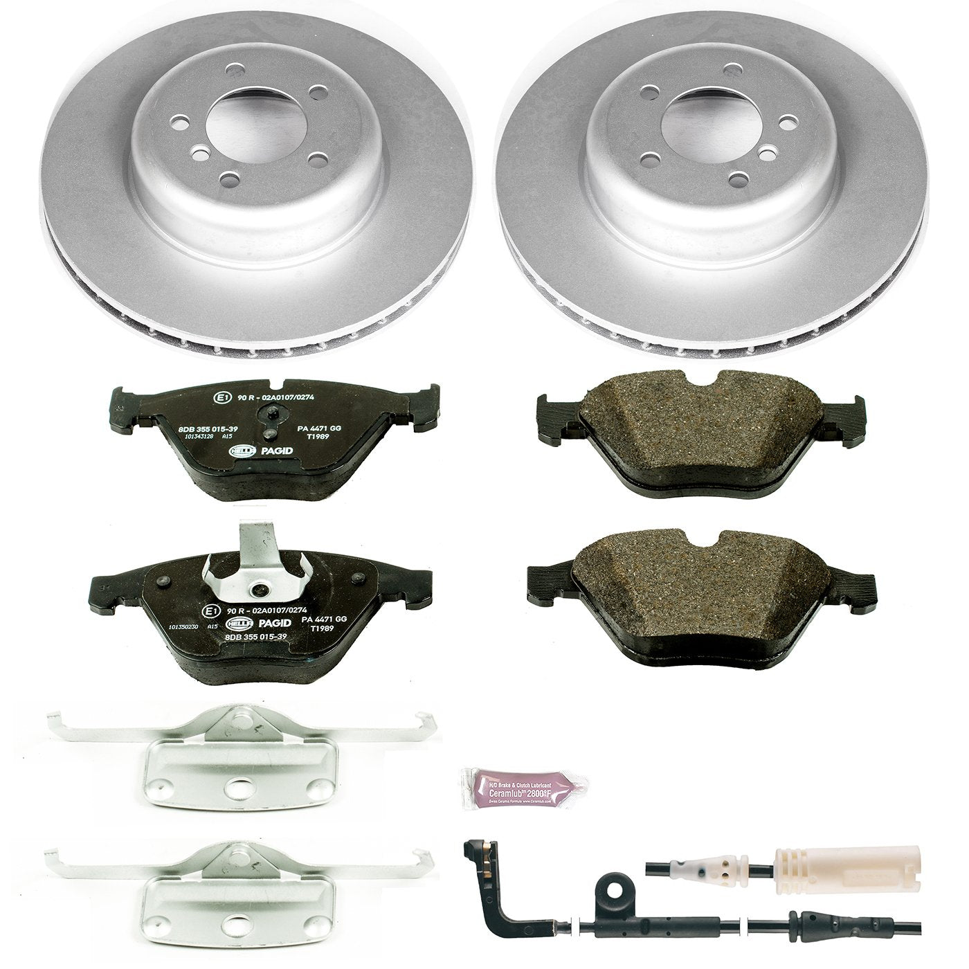 Power Stop ESK2918 Euro-Stop Front Brake Kit For BMW 535i 2008-2010, BMW 545i 2004-2005, BMW 550i 2006-2010, BMW 645Ci 2004-2005, BMW 650i 2006-2010 [Model Specific]