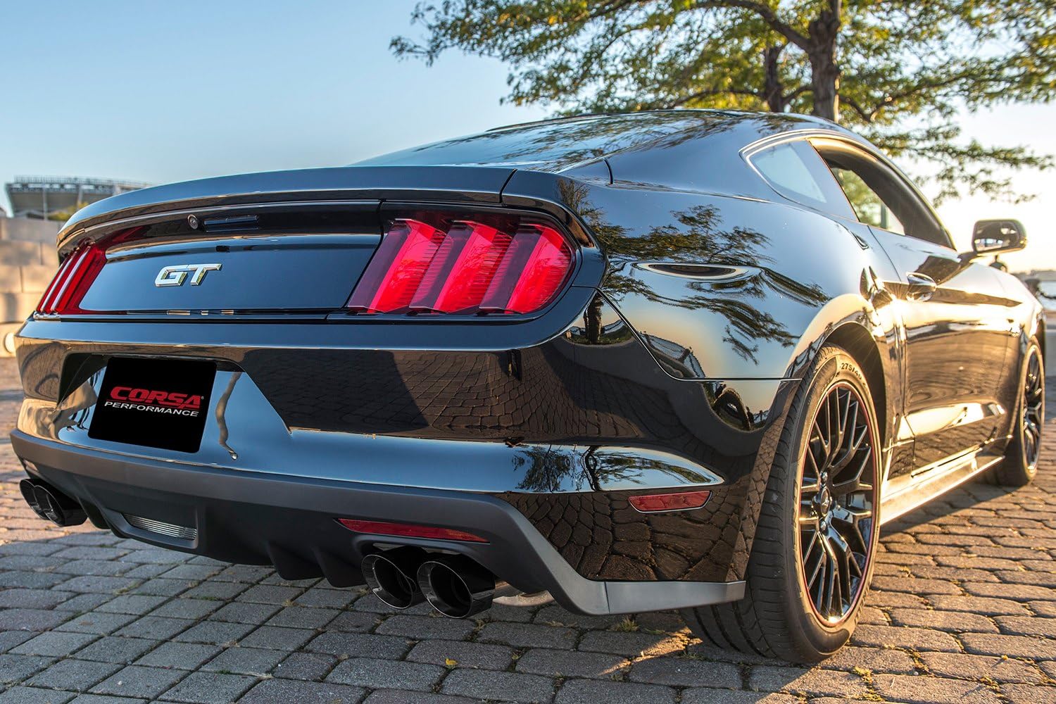 Black Corsa Tip Kit (Ford Mustang GT) 14333BLK