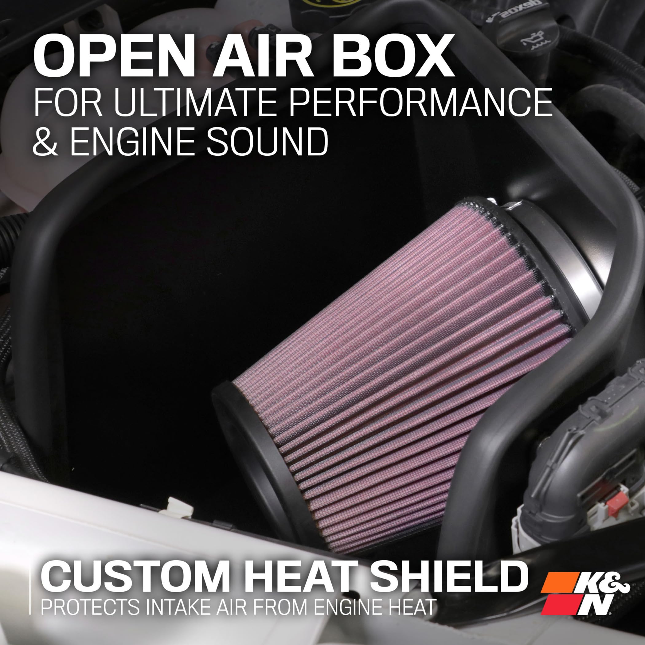 Cold Air Intake System K&N: High-Flow Air Filter, Increase Performance & Towing: Compatible with 1994-2004 Chervolet/GMC Silverado 1500,2500,3500, Sierra 1500, 57-3021-1