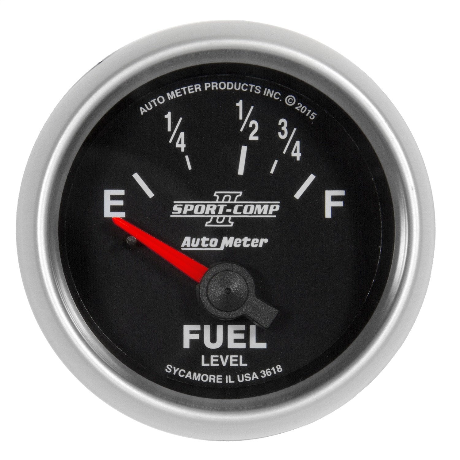Fuel Level AutoMeter 3618 Gauge, 2 1/16", 16Ωe to 158Ωf, Elec, Sport-Comp Ii