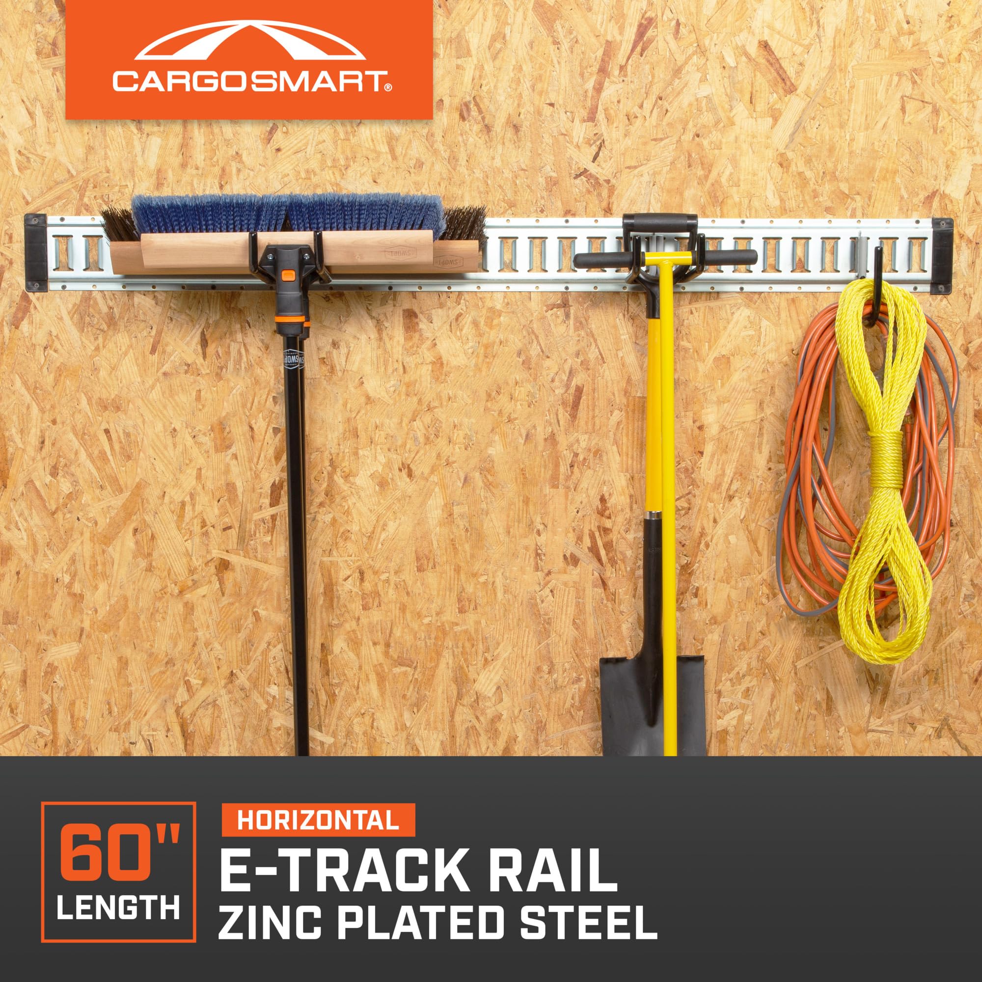 Horizontal CargoSmart E-Track Rail - 60in.L x 5in.W