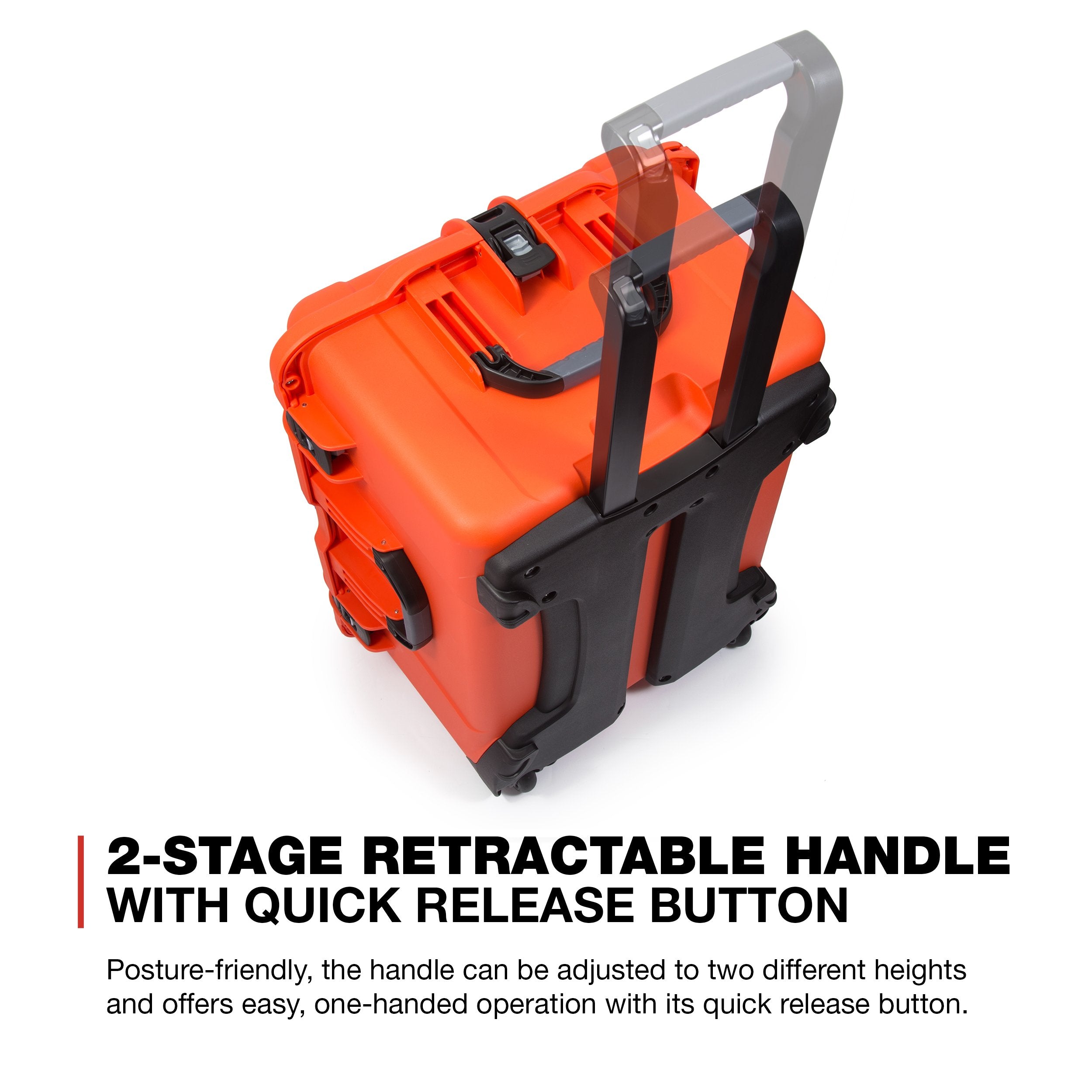 NANUK 960 Wheeled Series Lightweight NK-7 Resin Waterproof Protective Rolling Case, Orange