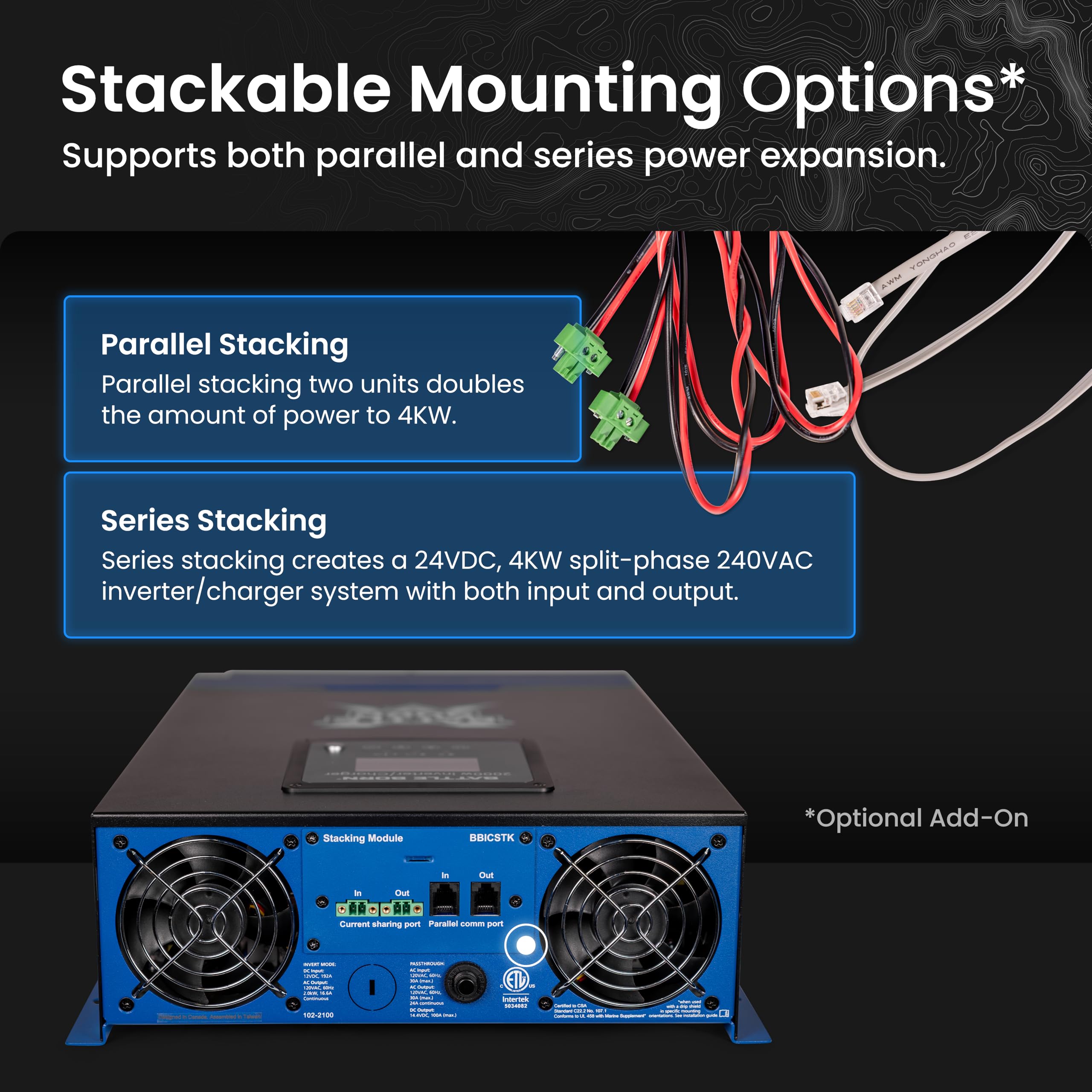 2000W Battle Born Inverter/Charger - Pure Sine Wave AC Power with High Surge Capability - Built for RV, Marine, Solar, & Off-Grid Power Systems