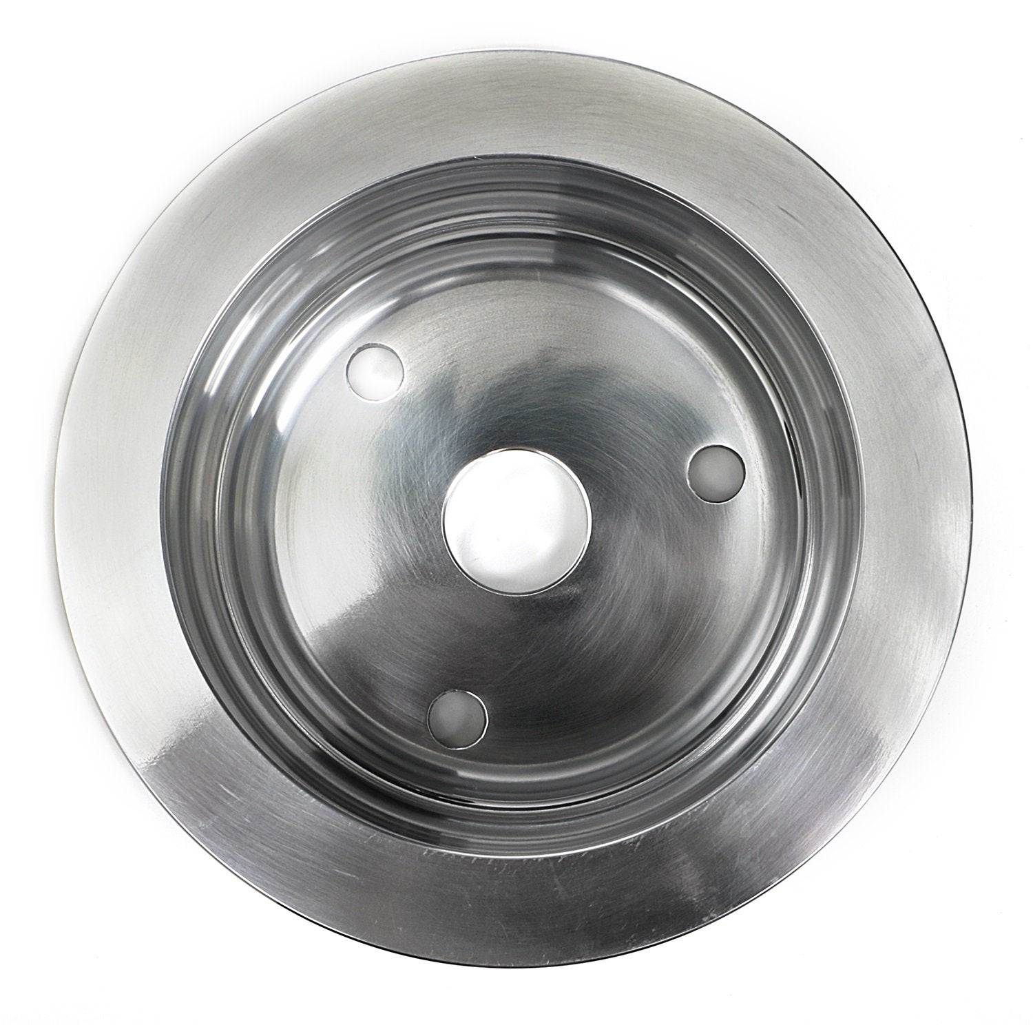 Polished Aluminum Trans-Dapt 6058 3-Groove Crankshaft Pulley
