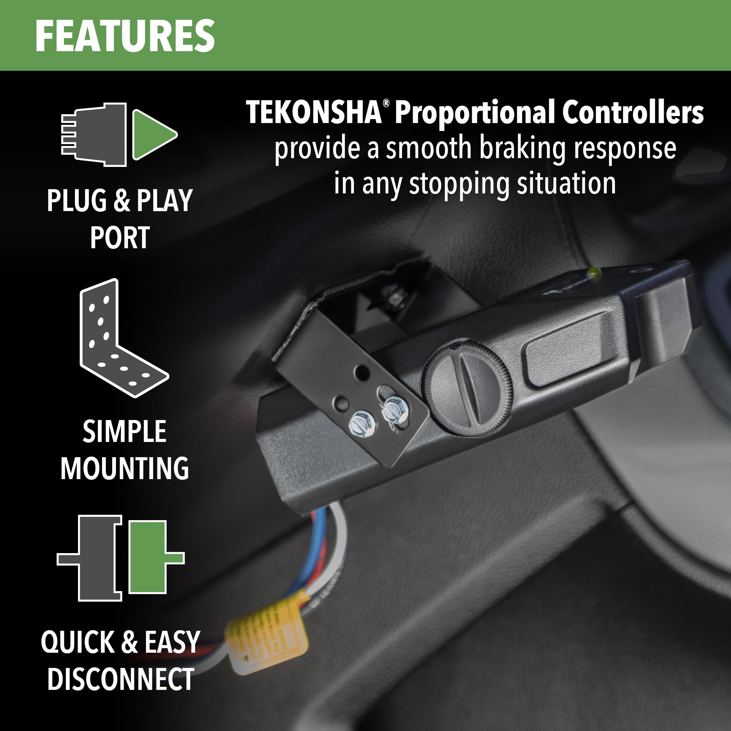 Tekonsha Voyager Proportional Brake Controller for 1-4 Axles Trailers (please check VEHICLE COMPATIBILITY)