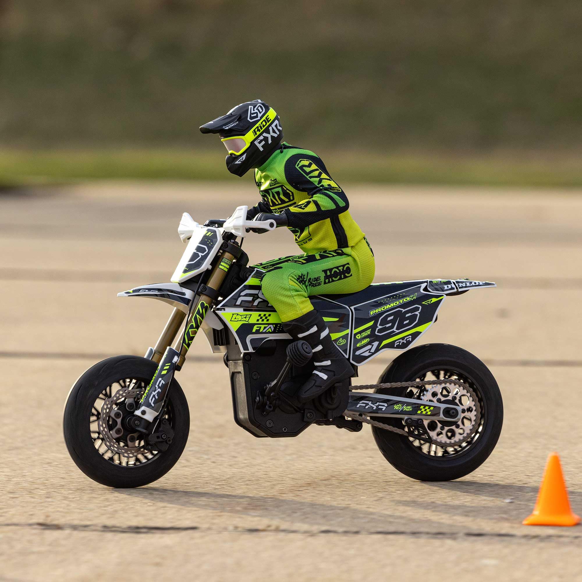 Losi 1/4 Promoto-SM Super Moto Motorcycle FXR White RTR with Battery and Charger LOS-2310