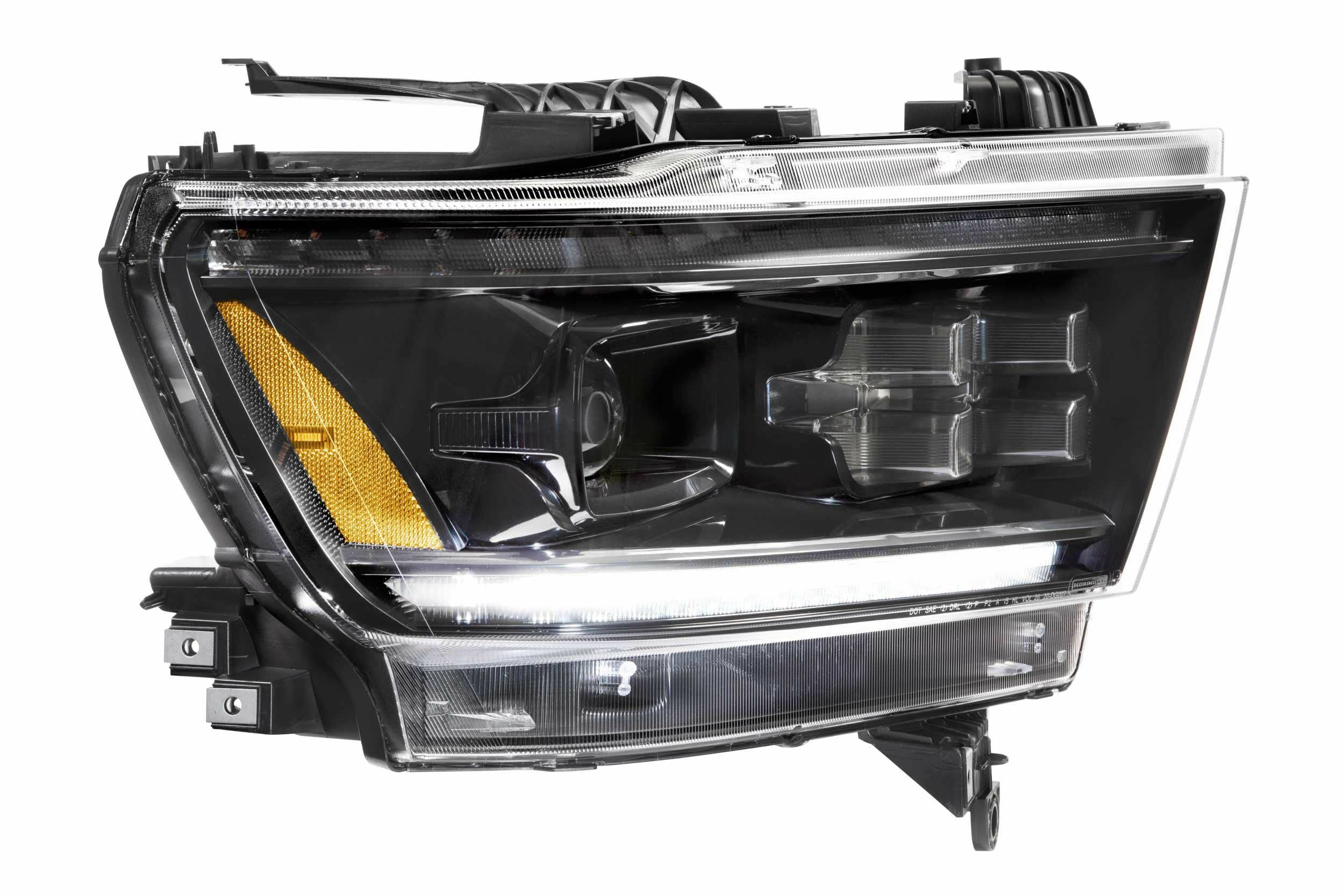 Morimoto LED XB Headlight Housing Upgrade, Fits 2019+ Dodge Ram 1500, Plug and Play Replacement, DOT Approved LED Assembly with Switchback Sequential Turn Signals & UV Coated Lens (1x LF523-ASM)