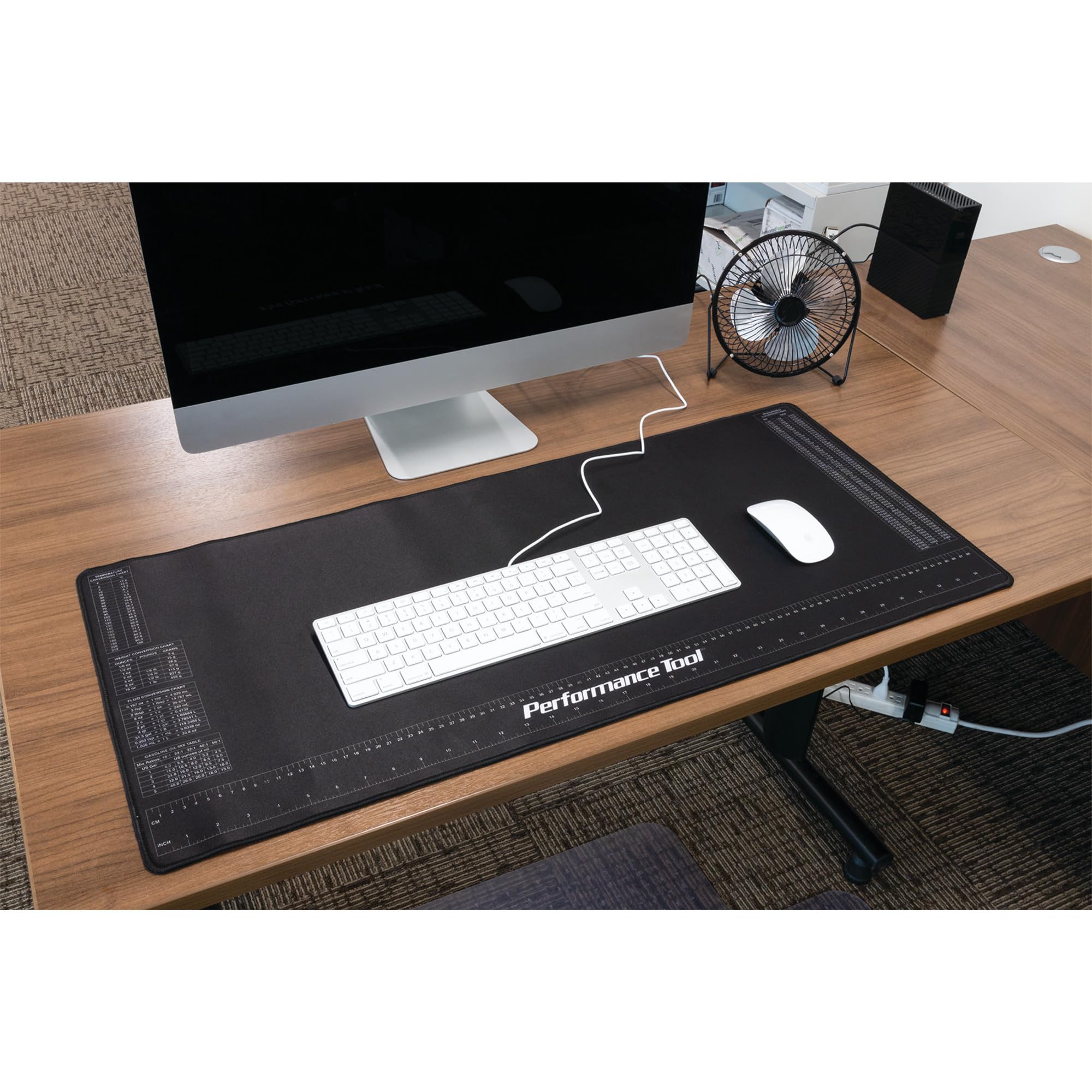 W88977 Performance Tool Neoprene Mat with Ruler and Reference Charts, Chemical Resistant, 16-Inch x 35.75-Inch, Protects Work Surface from Solvents and Oils
