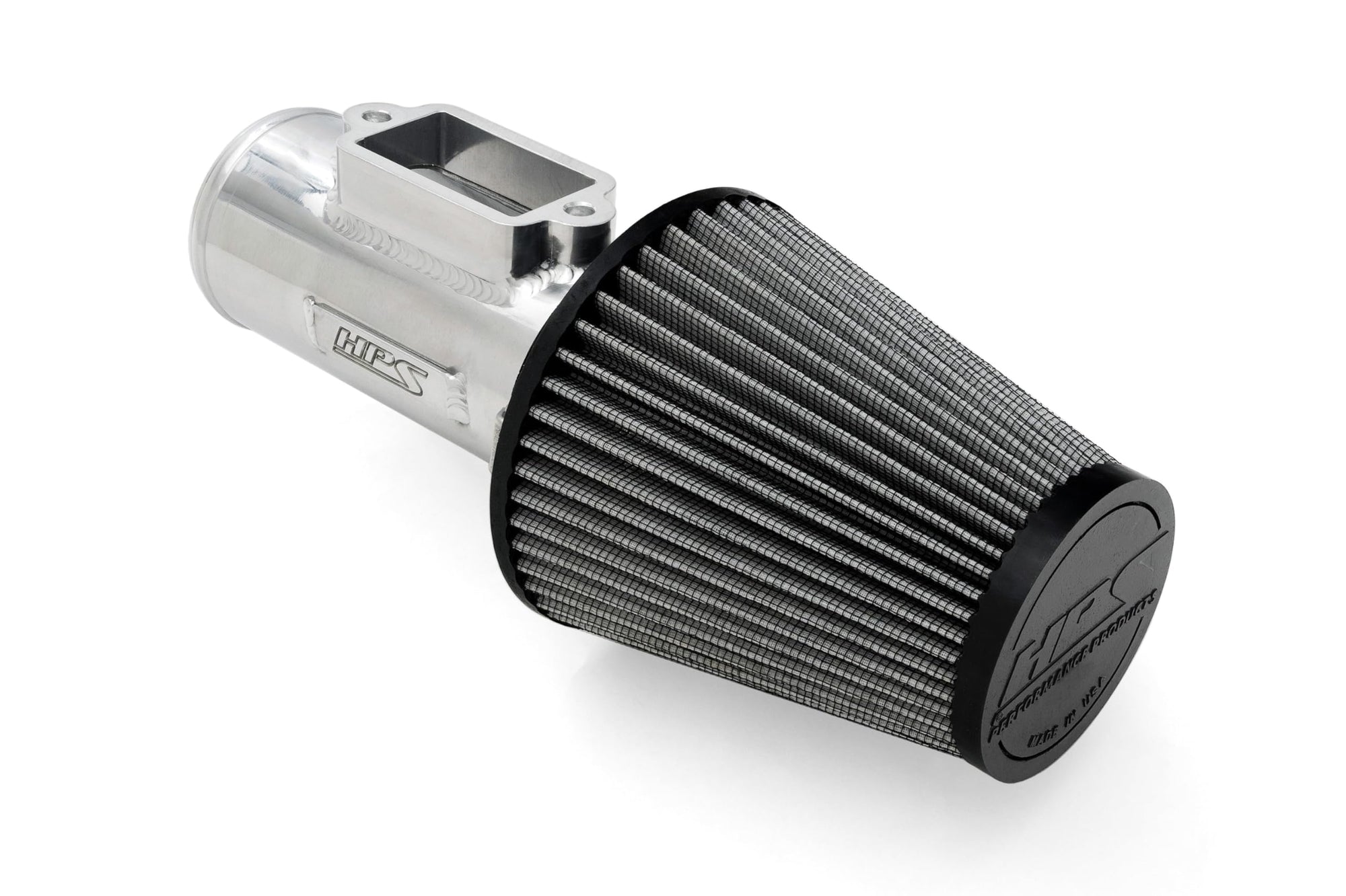 3" HPS Polished Aluminum MAF Sensor Housing with HPS-4326 Cone Air Filter Compatible for Lexus Toyota 2JZ 1MZ 1UZ Engine, MAFT-1604