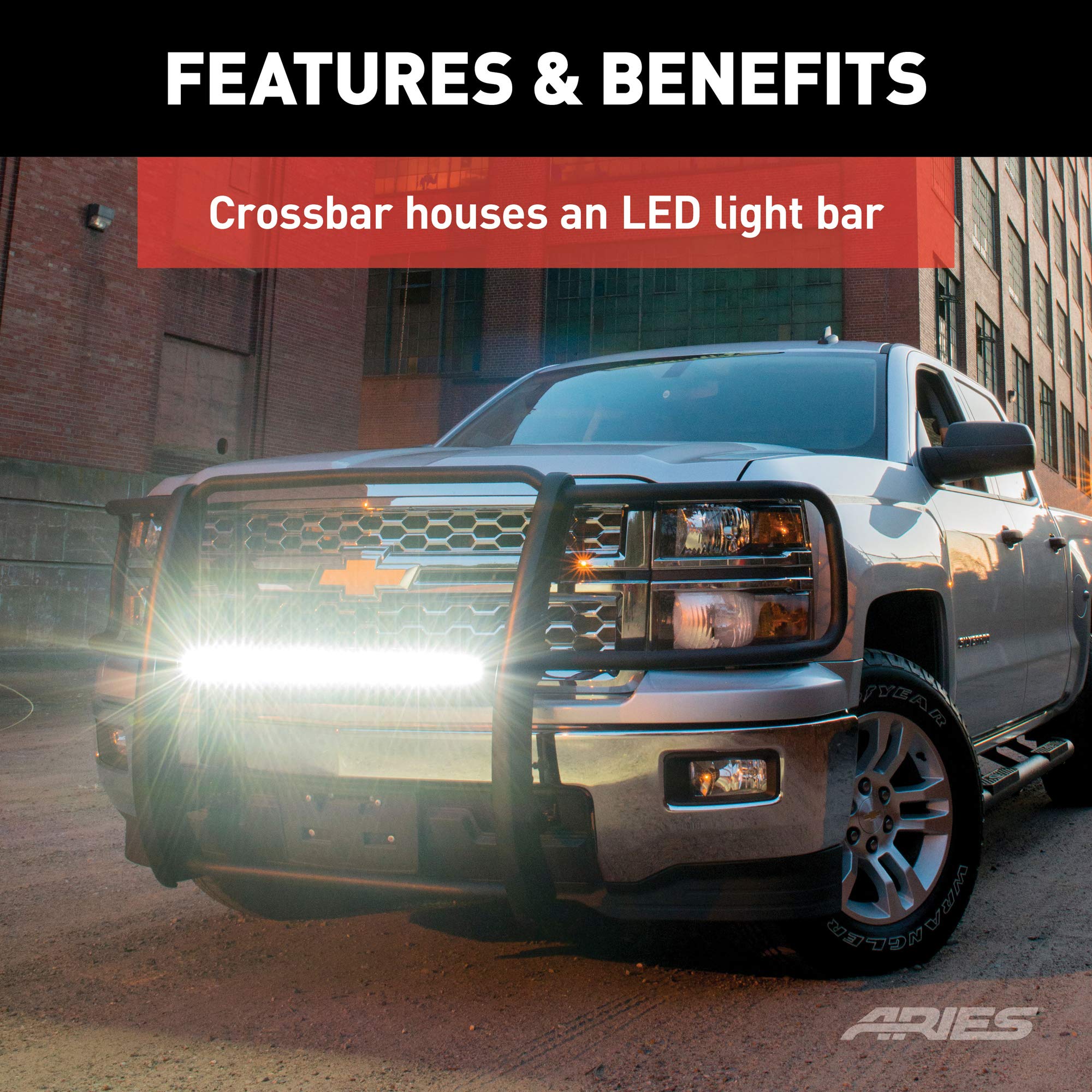 Pro Series ARIES Black Steel Grille Guard, No-Drill, Fits Select Ford Ranger