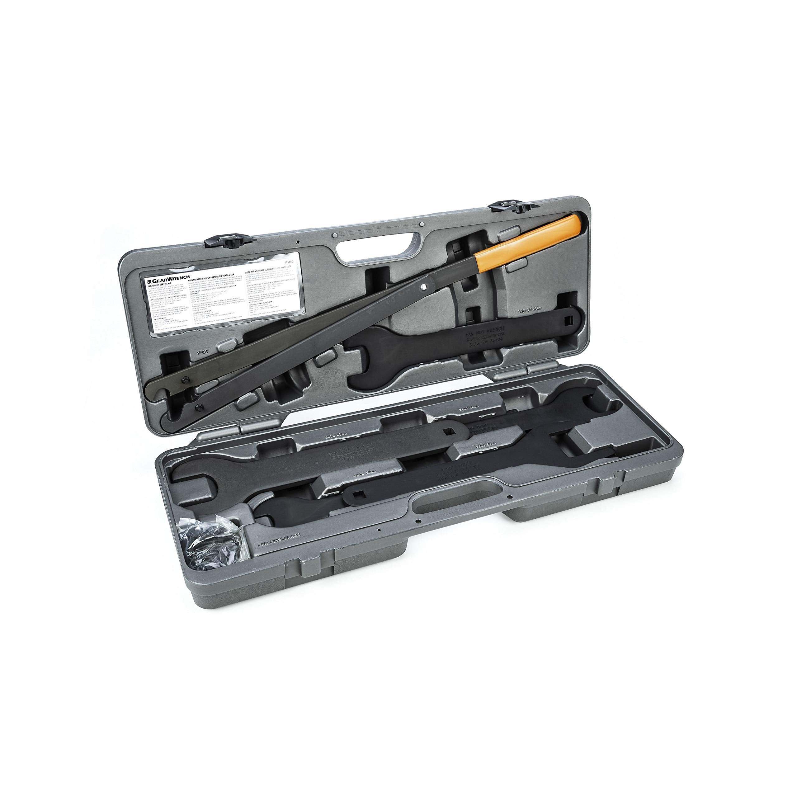 Fan Clutch Service Set GEARWRENCH, Blow Mold Case, Pully Holder, Fan Nut Wrenches- 41580D